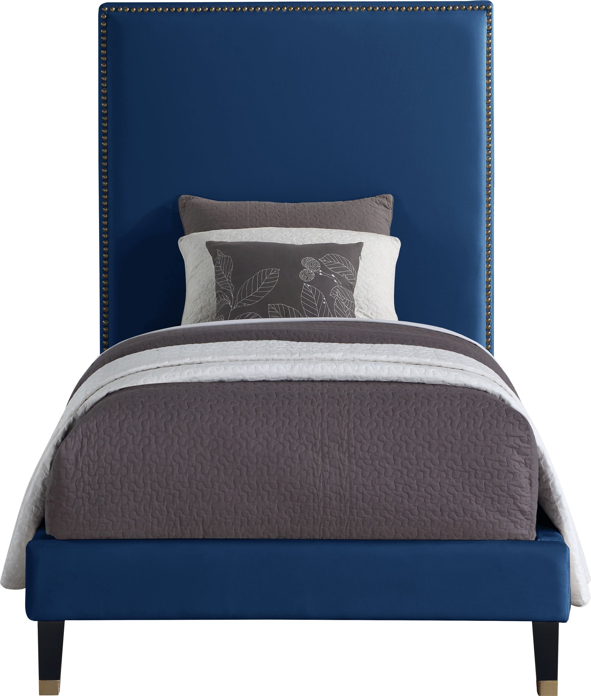 Harlie Velvet Twin Size Bed