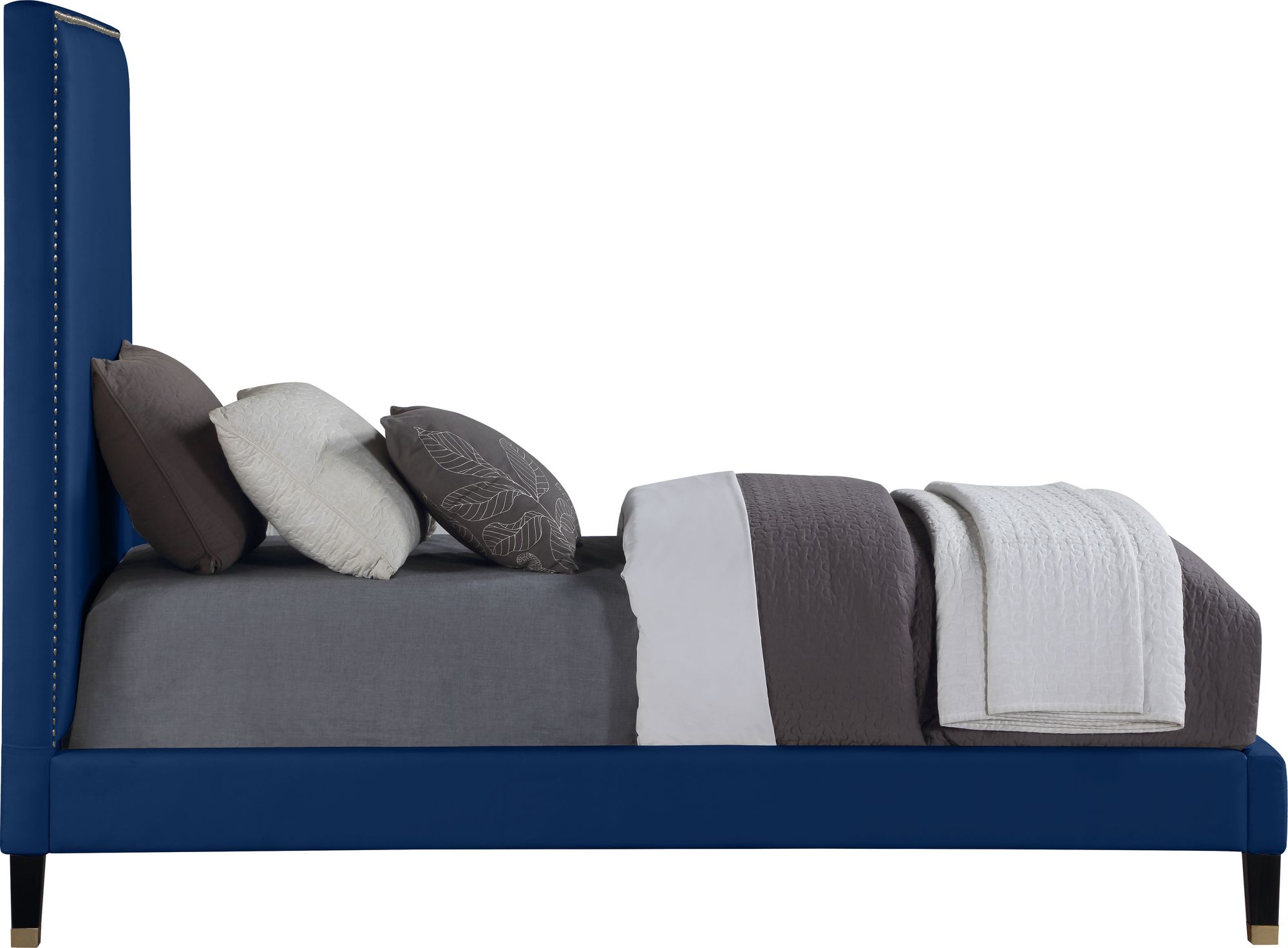 Harlie Velvet Twin Size Bed