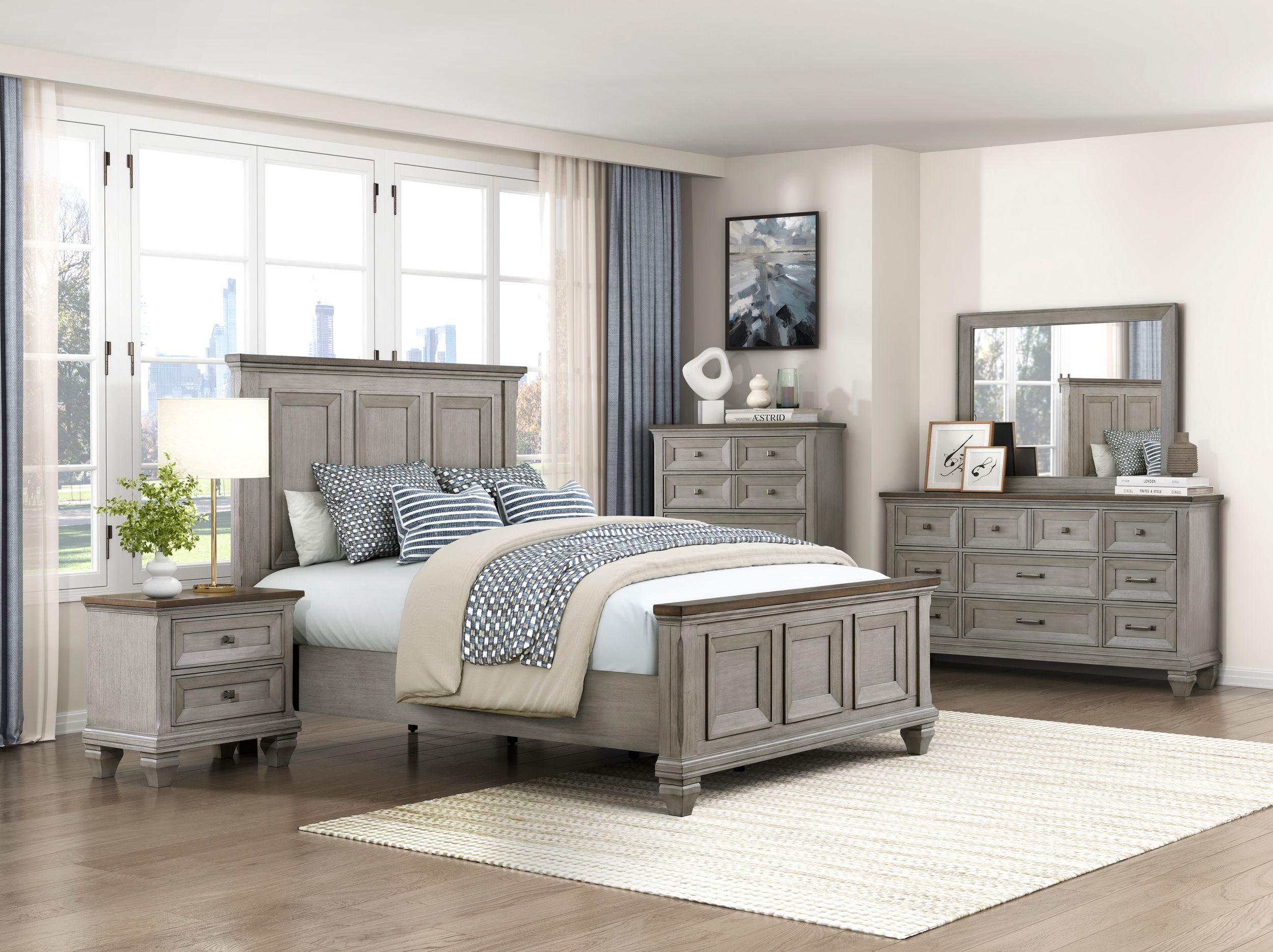 Renton Rectangular Wood Mirror