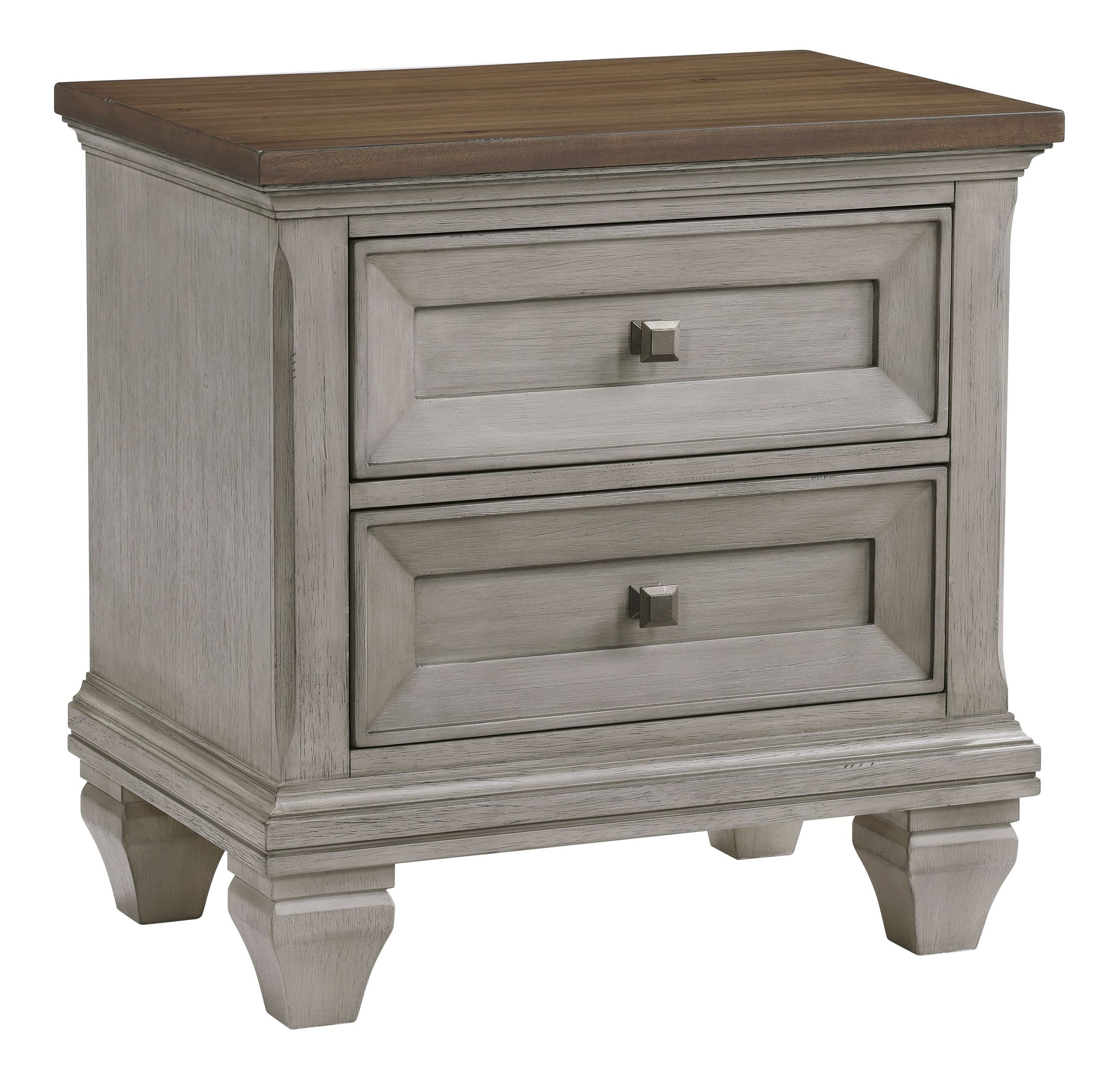 Renton Wood 2-Drawer Night Stand
