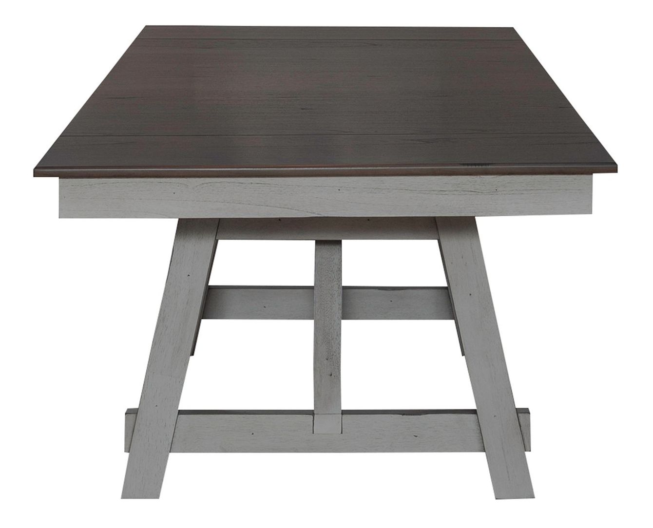 Newport Rectangular Wood Extendable Trestle Table