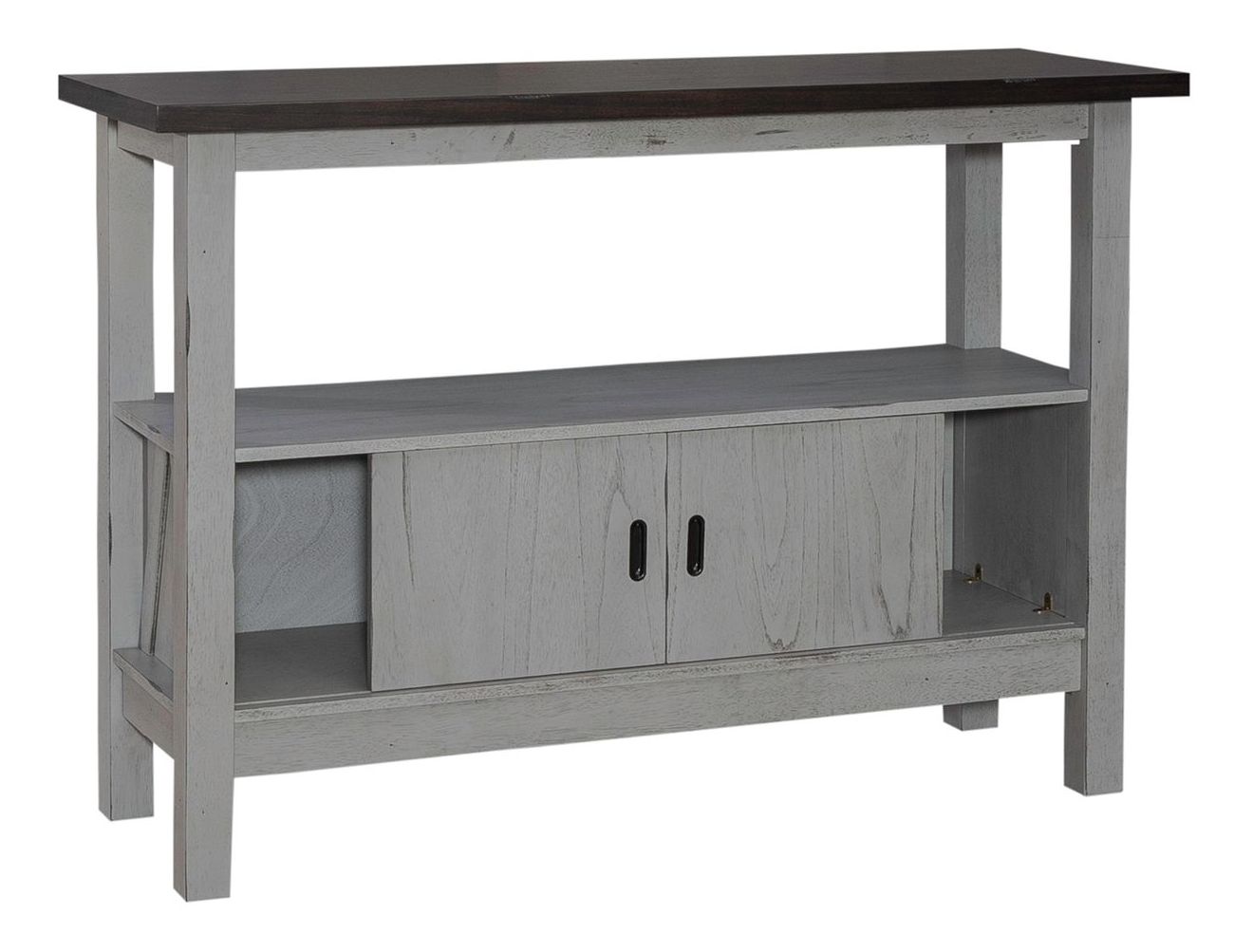 Newport Wood Server w/Wine Storage & 2 Doors