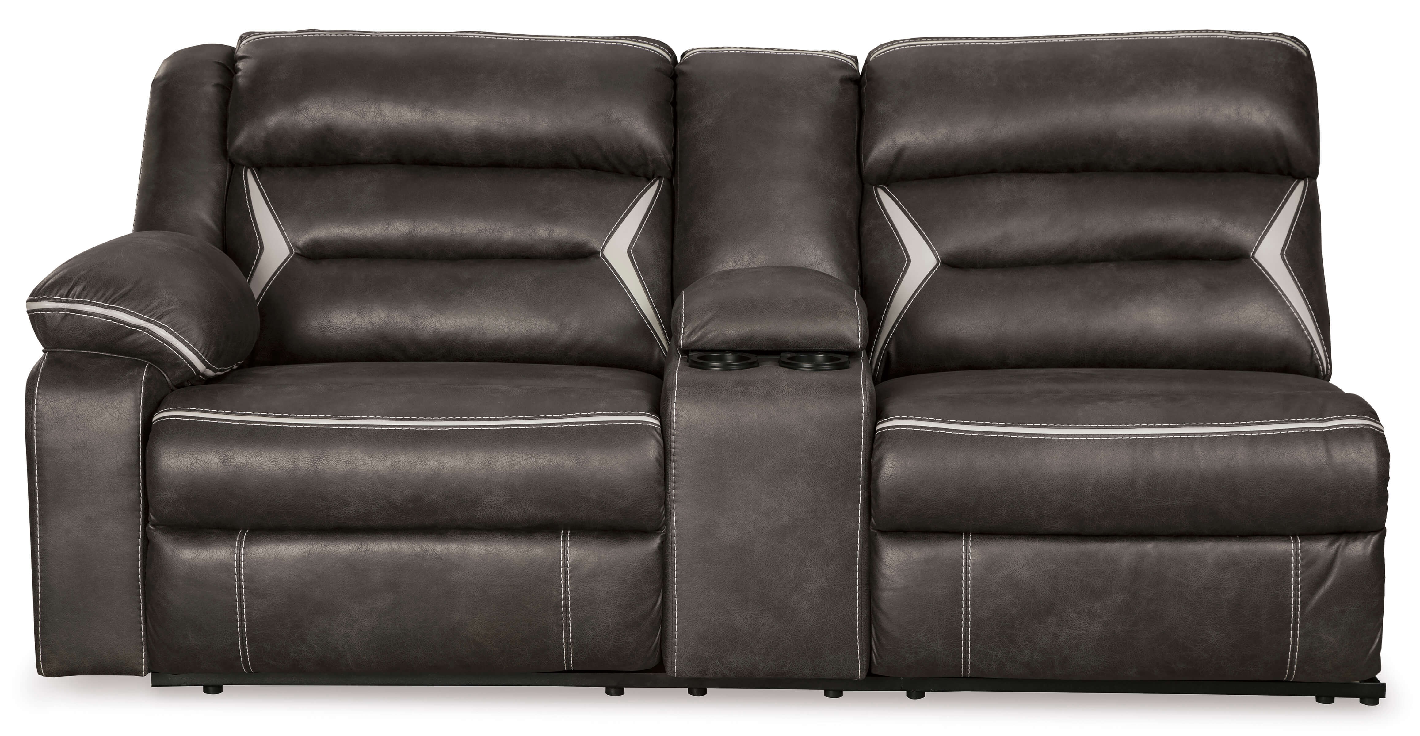 Kincord 2-Piece Polyester Power Reclining Sectional Sofa, Left Arm Facing
