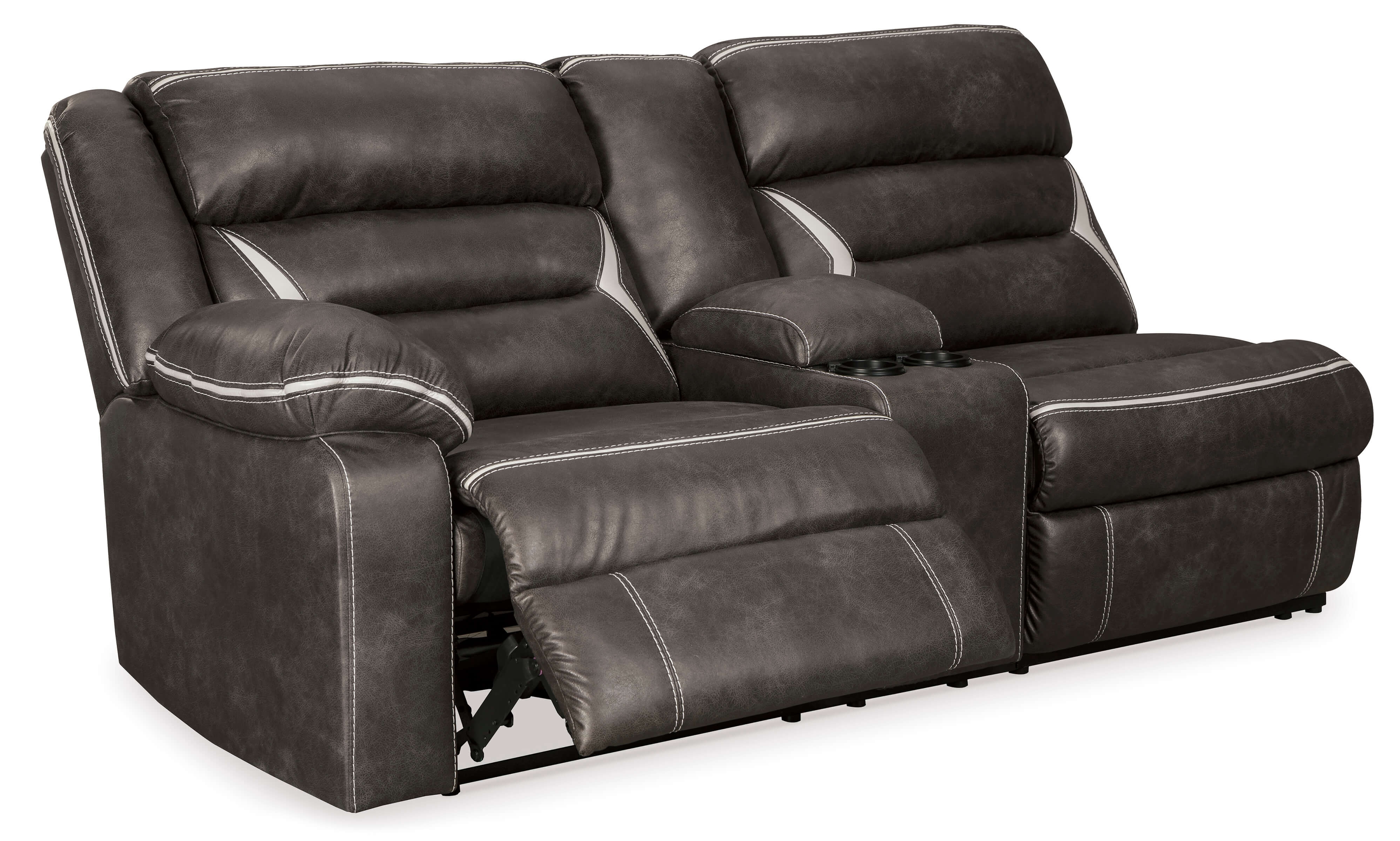 Kincord 4-Piece Polyester Power Reclining Sectional Sofa, Left Arm Facing