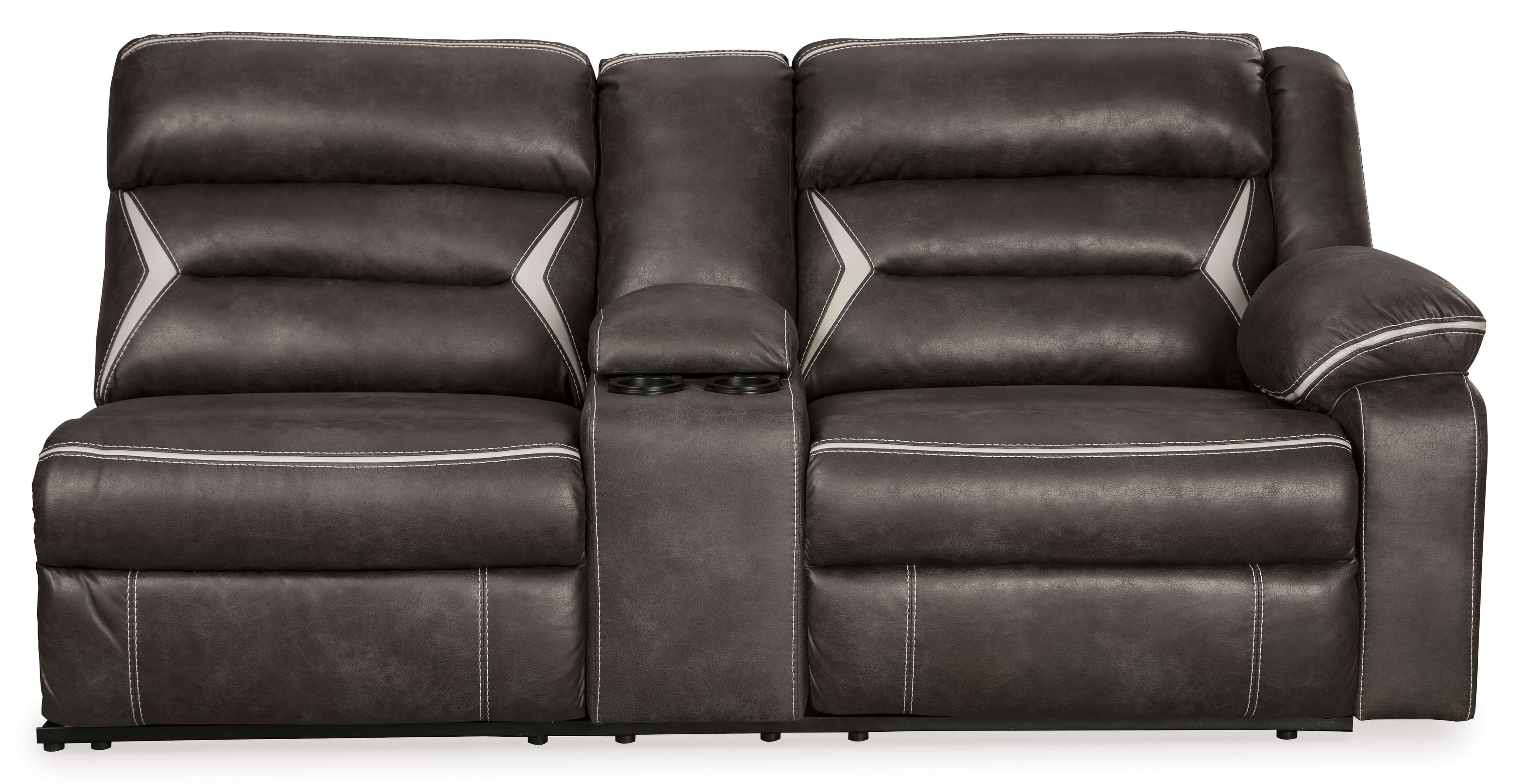 Kincord 4-Piece Polyester Power Reclining Sectional Sofa, Right Arm Facing