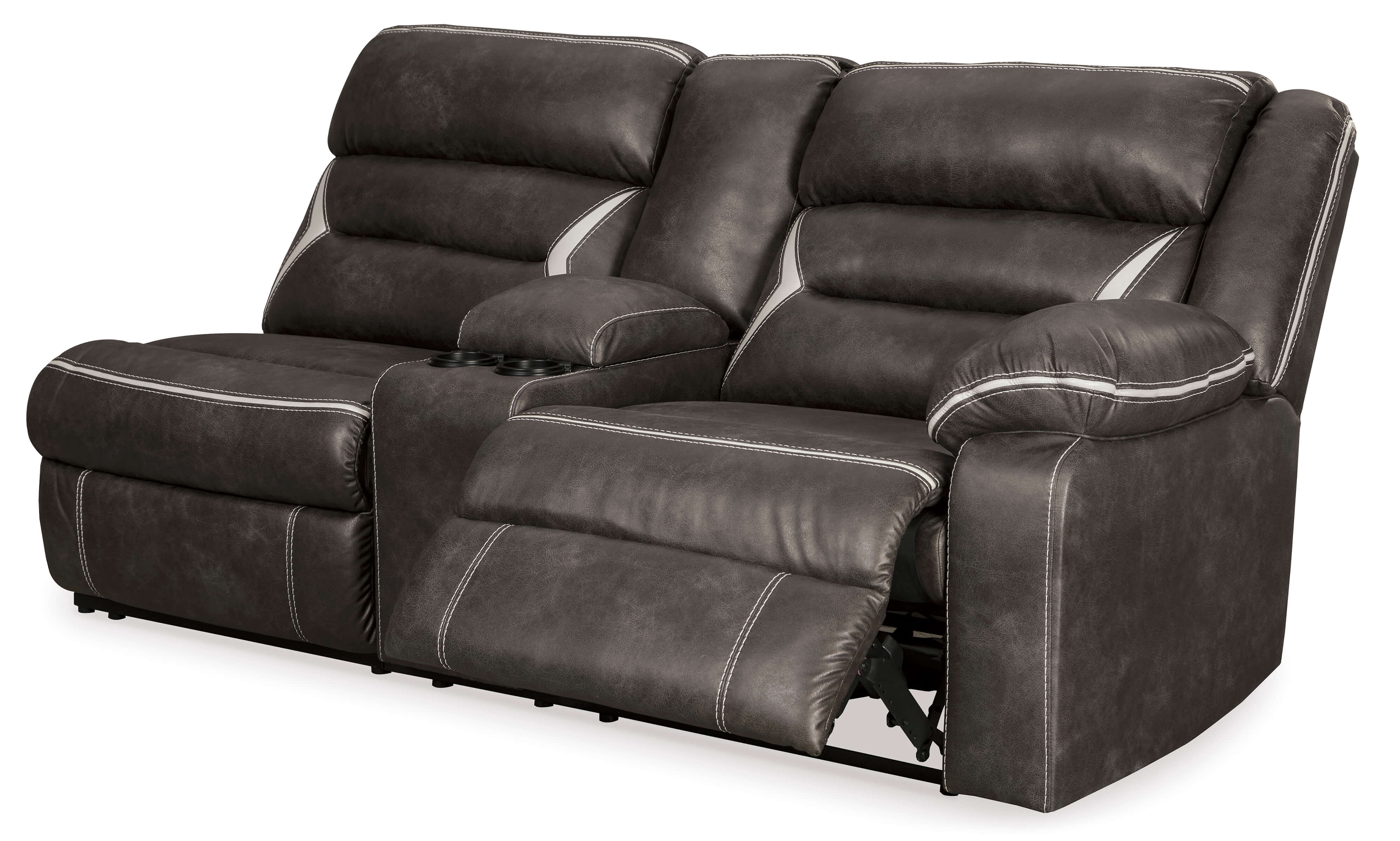 Kincord 2-Piece Polyester Power Reclining Sectional Sofa, Right Arm Facing