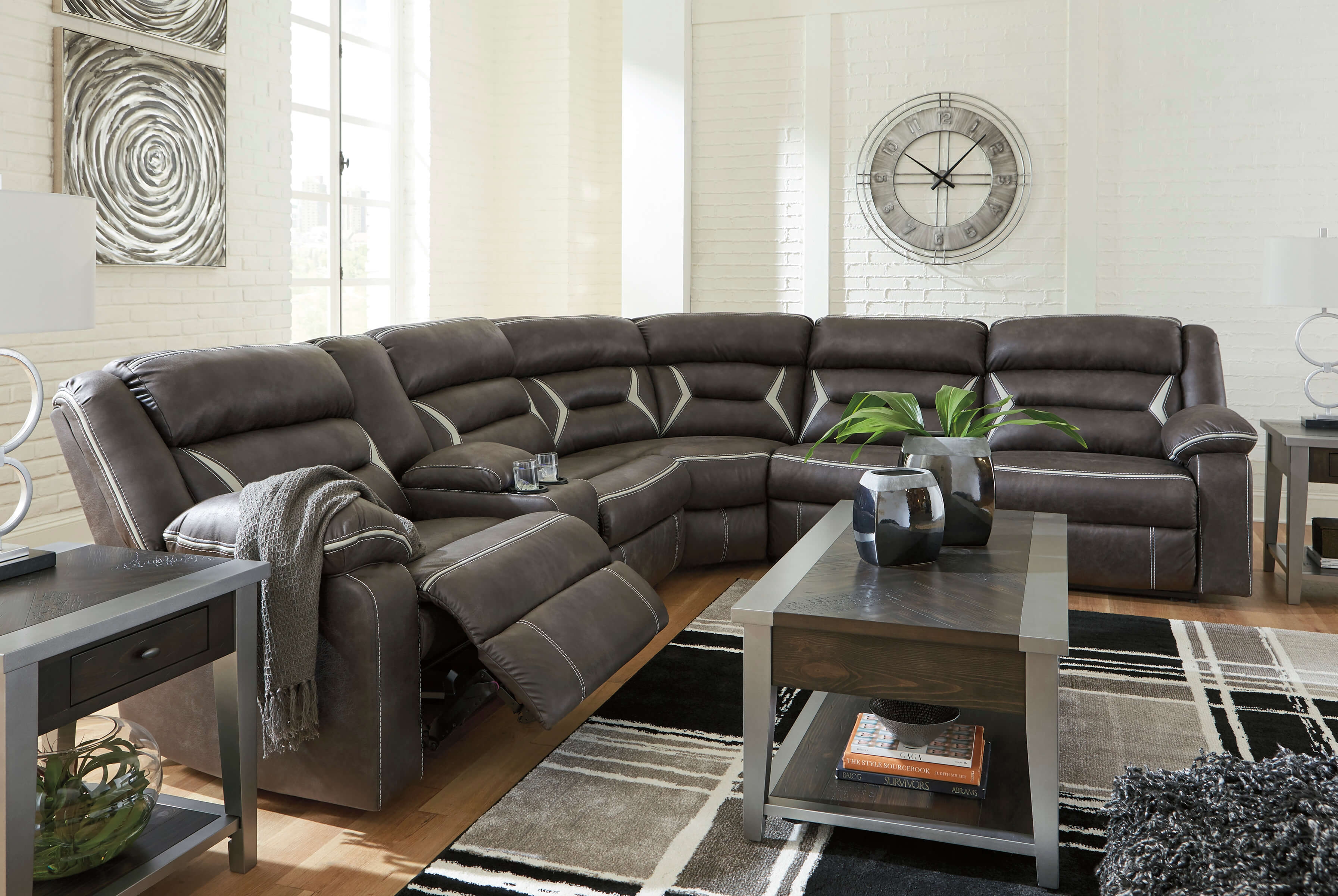 Kincord LAF Power Recline Console Sofa