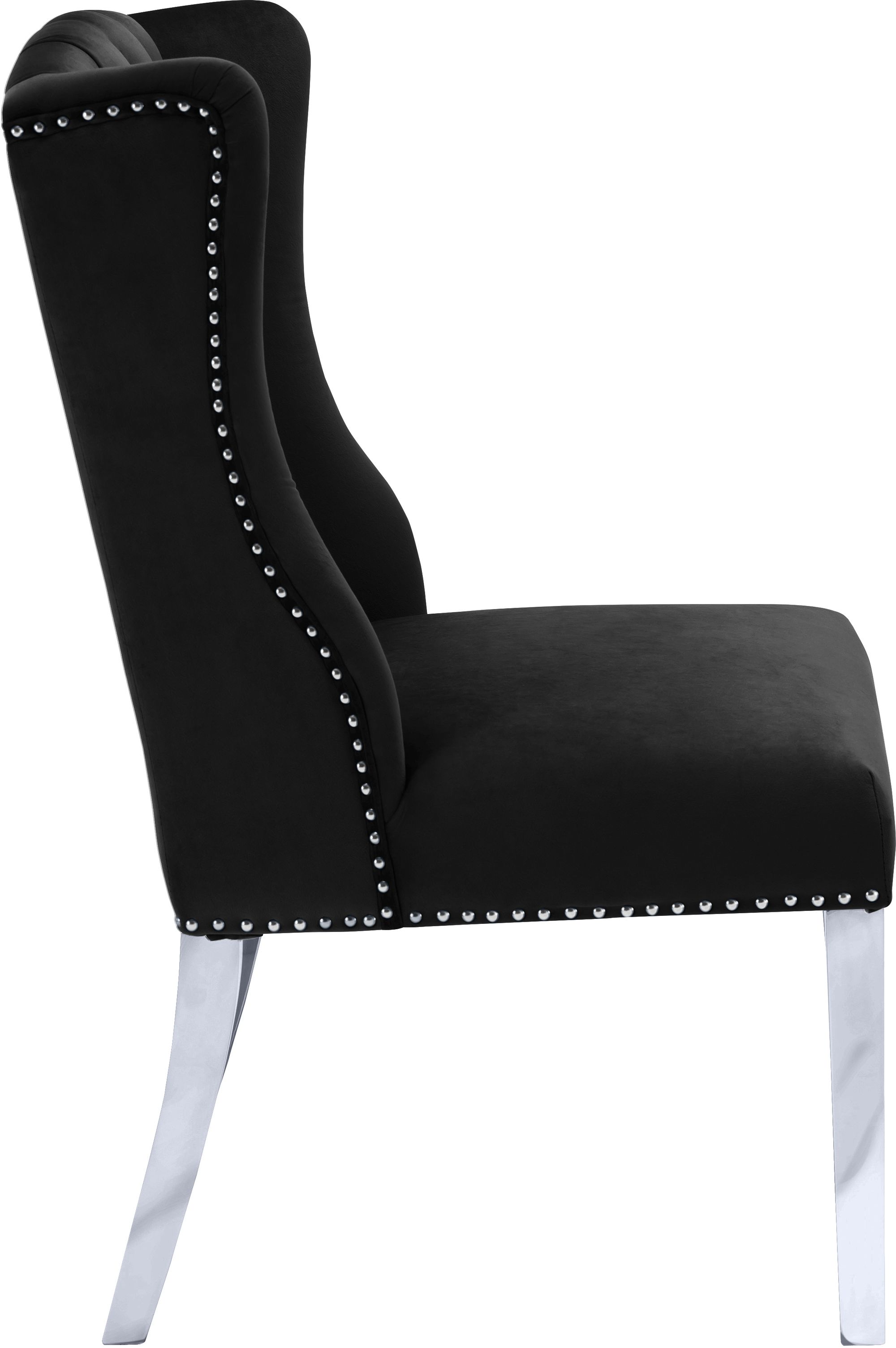 Suri Velvet Dining Chair with Chrome Stainless Steel Legs