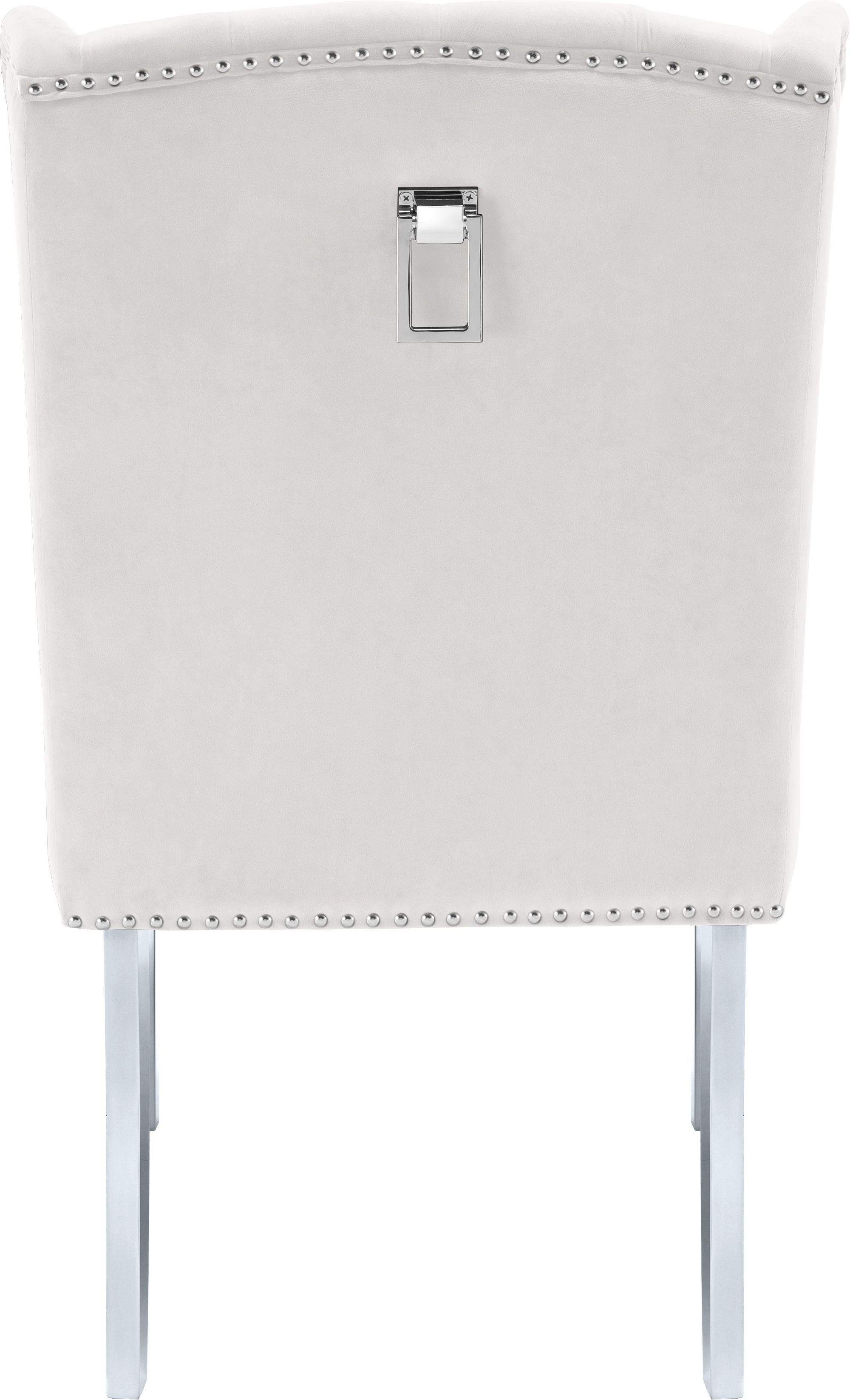 Suri Velvet Dining Chair with Chrome Stainless Steel Legs