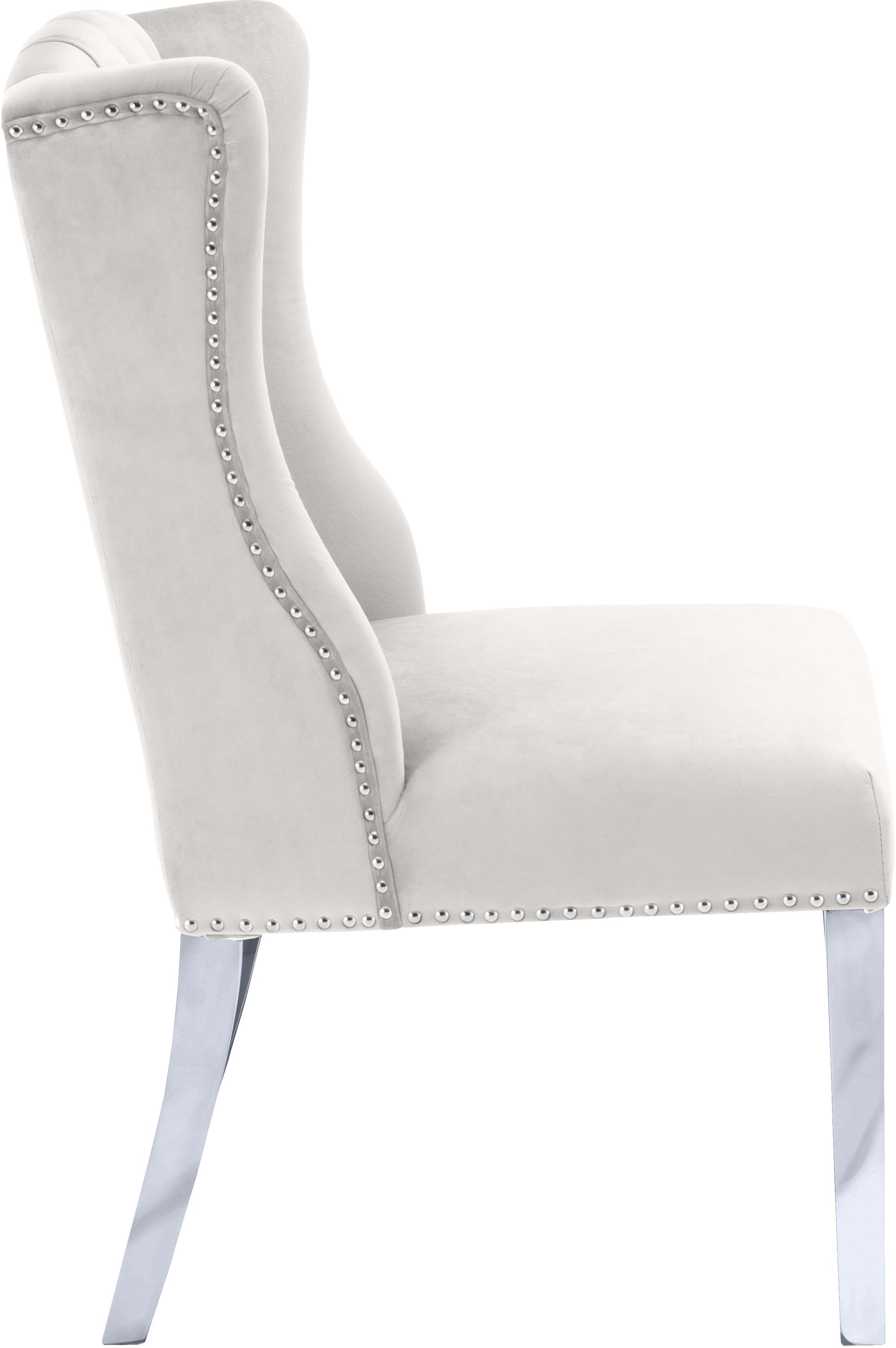 Suri Velvet Dining Chair with Chrome Stainless Steel Legs