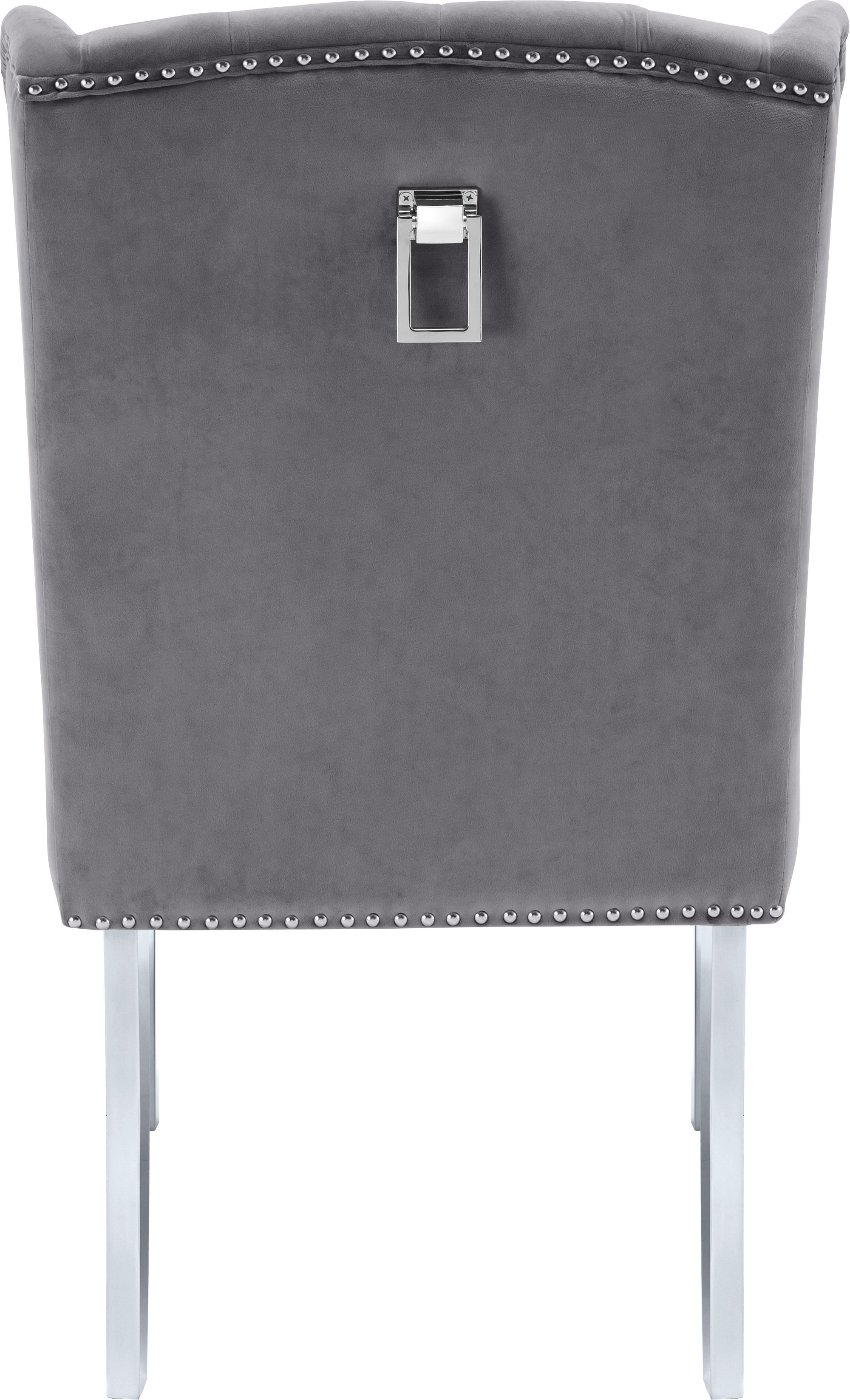 Suri Velvet Dining Chair with Chrome Stainless Steel Legs