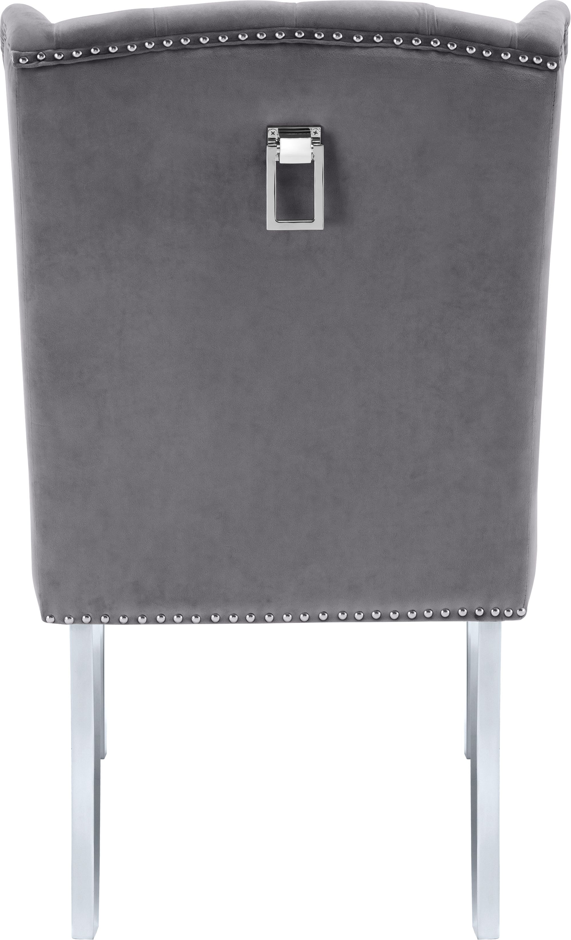 Suri Velvet Dining Chair with Chrome Stainless Steel Legs