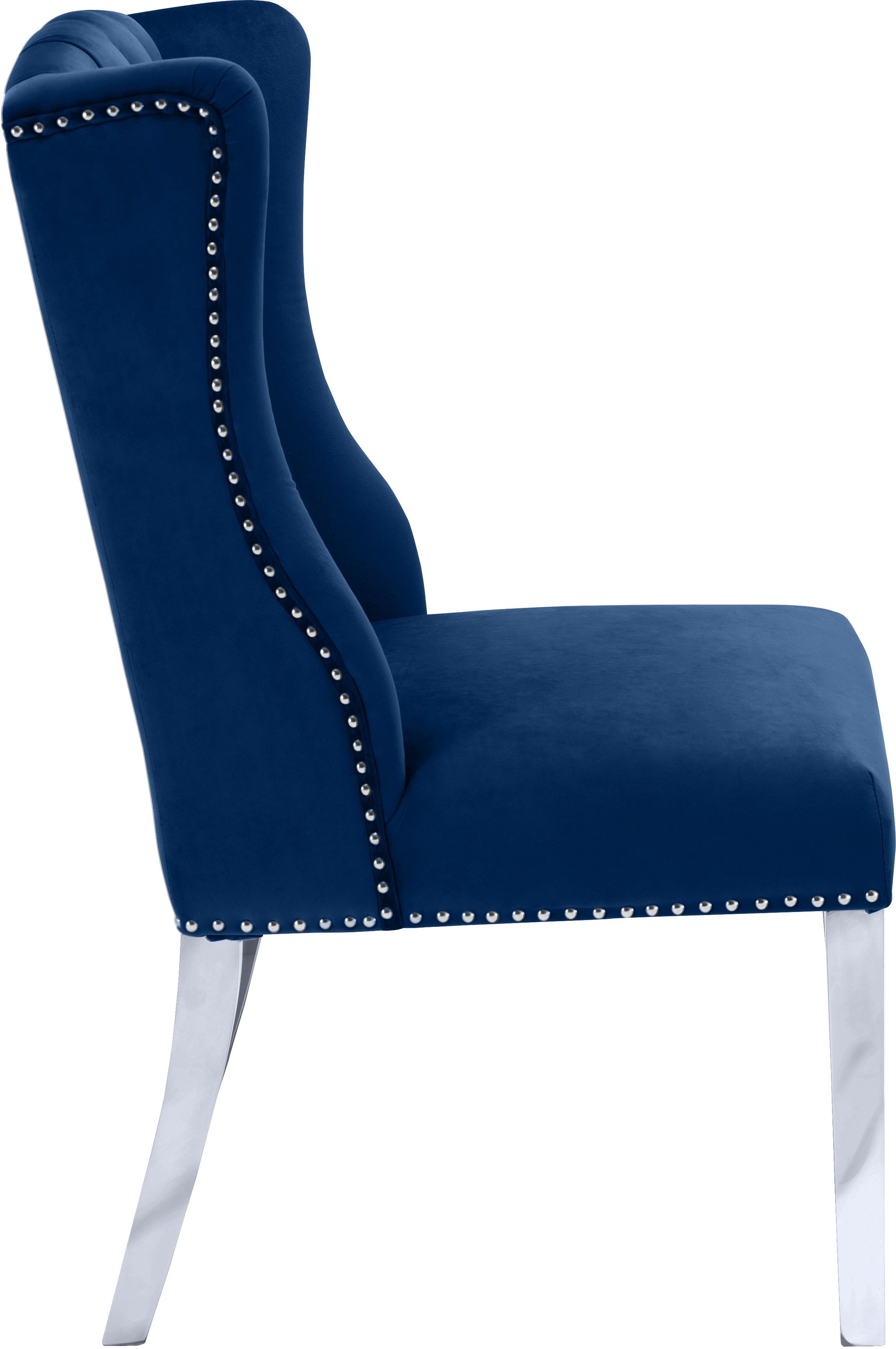 Suri Velvet Dining Chair with Chrome Stainless Steel Legs