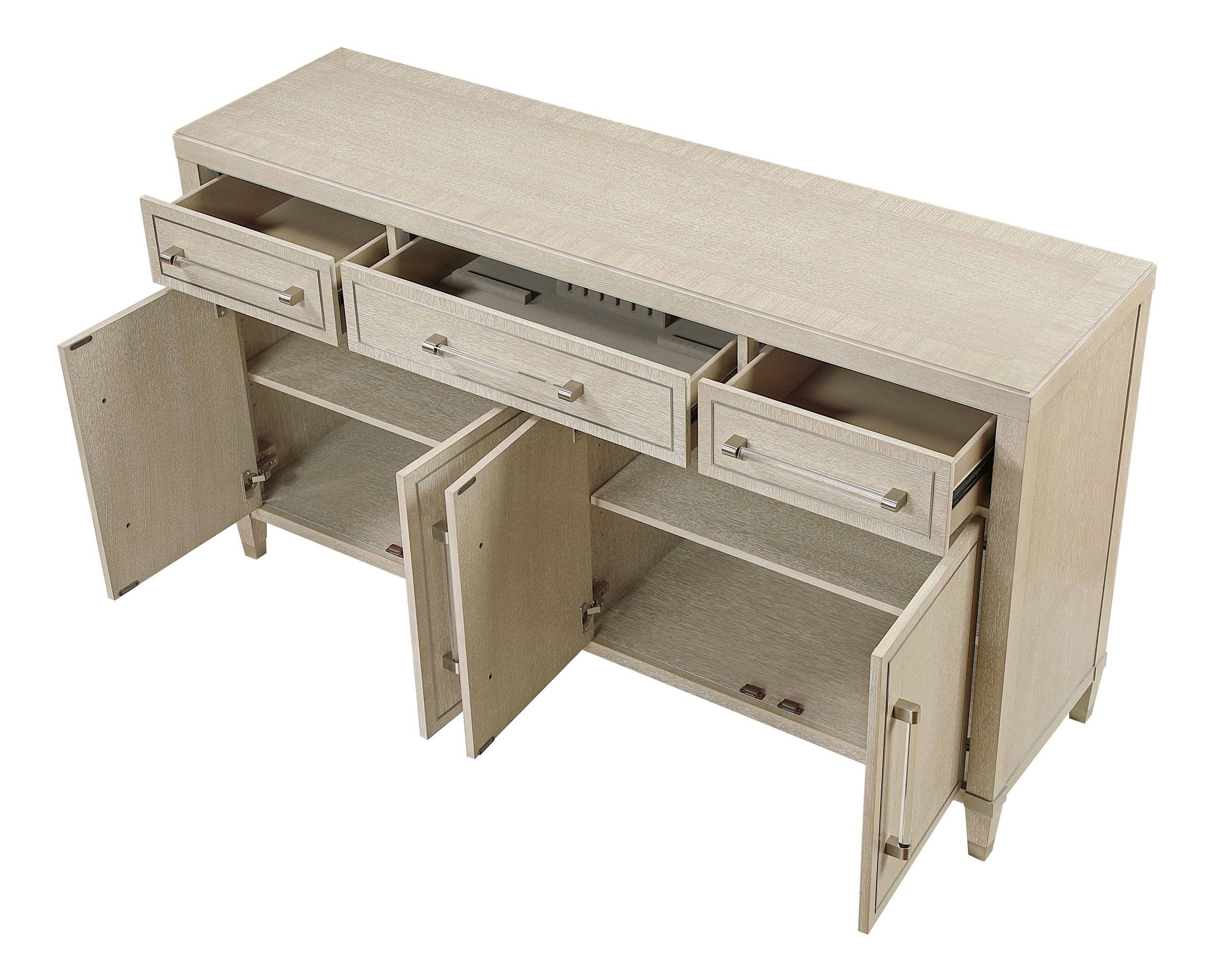 Genoa Wood Server with 4 Doors & 3 Drawers