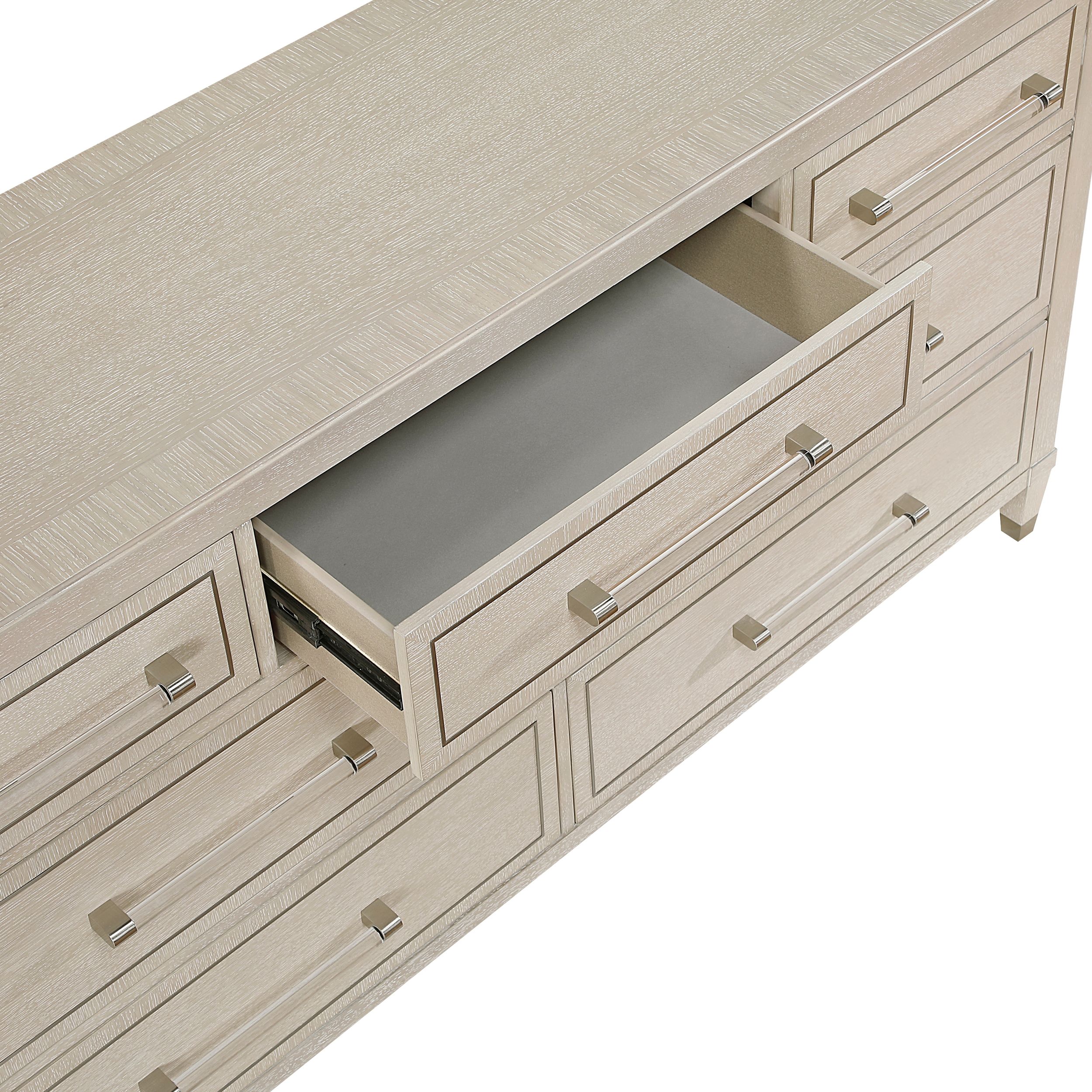 Genoa Chenille/Wood Storage Platform Bedroom Set