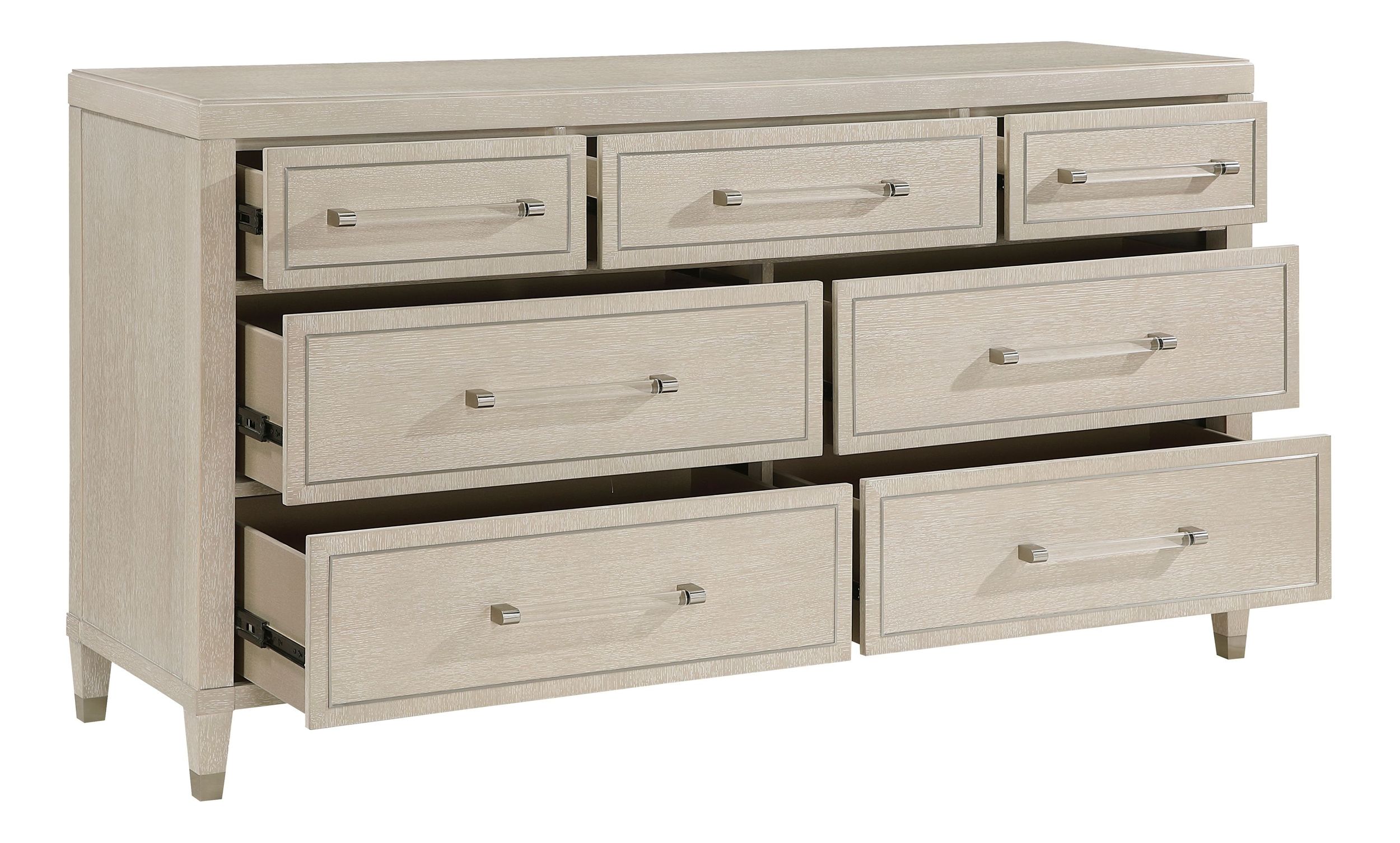 Genoa Chenille/Wood Storage Platform Bedroom Set