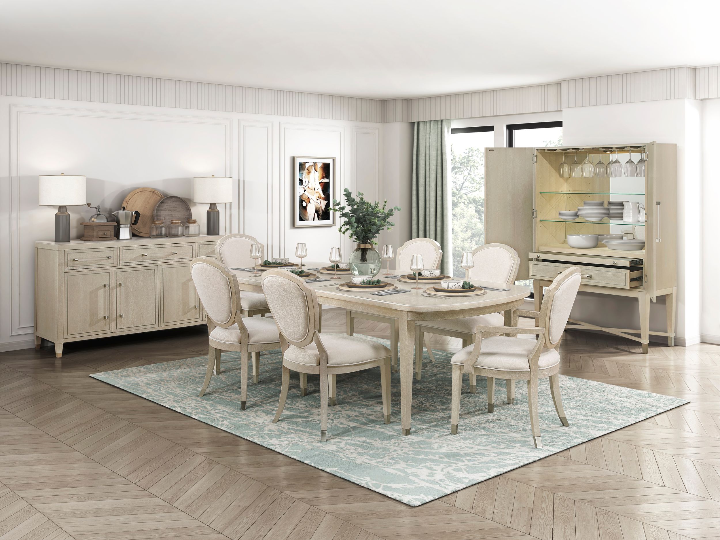 Genoa Oval Extendable Wood Dining Table