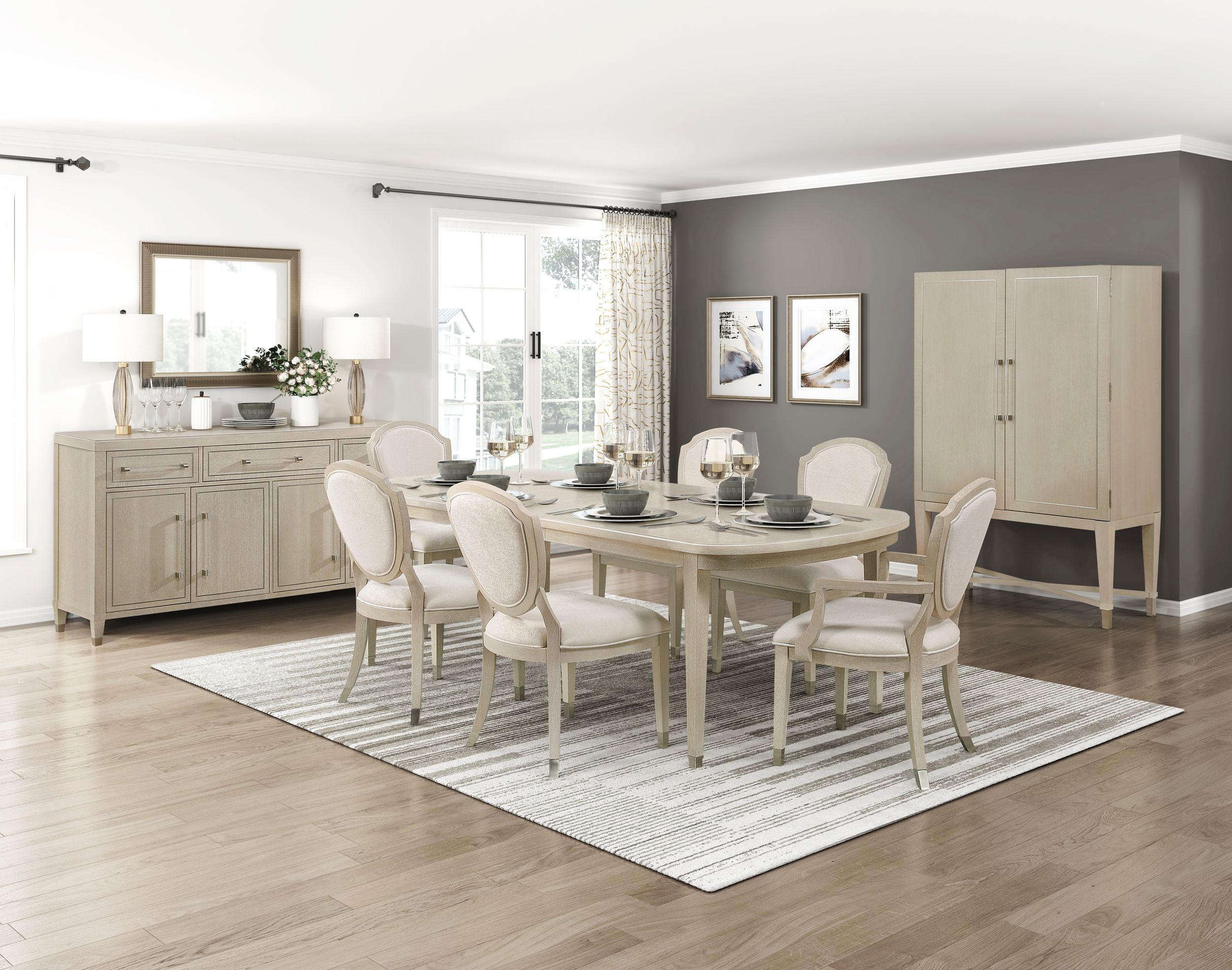 Genoa Oval Extendable Wood Dining Table