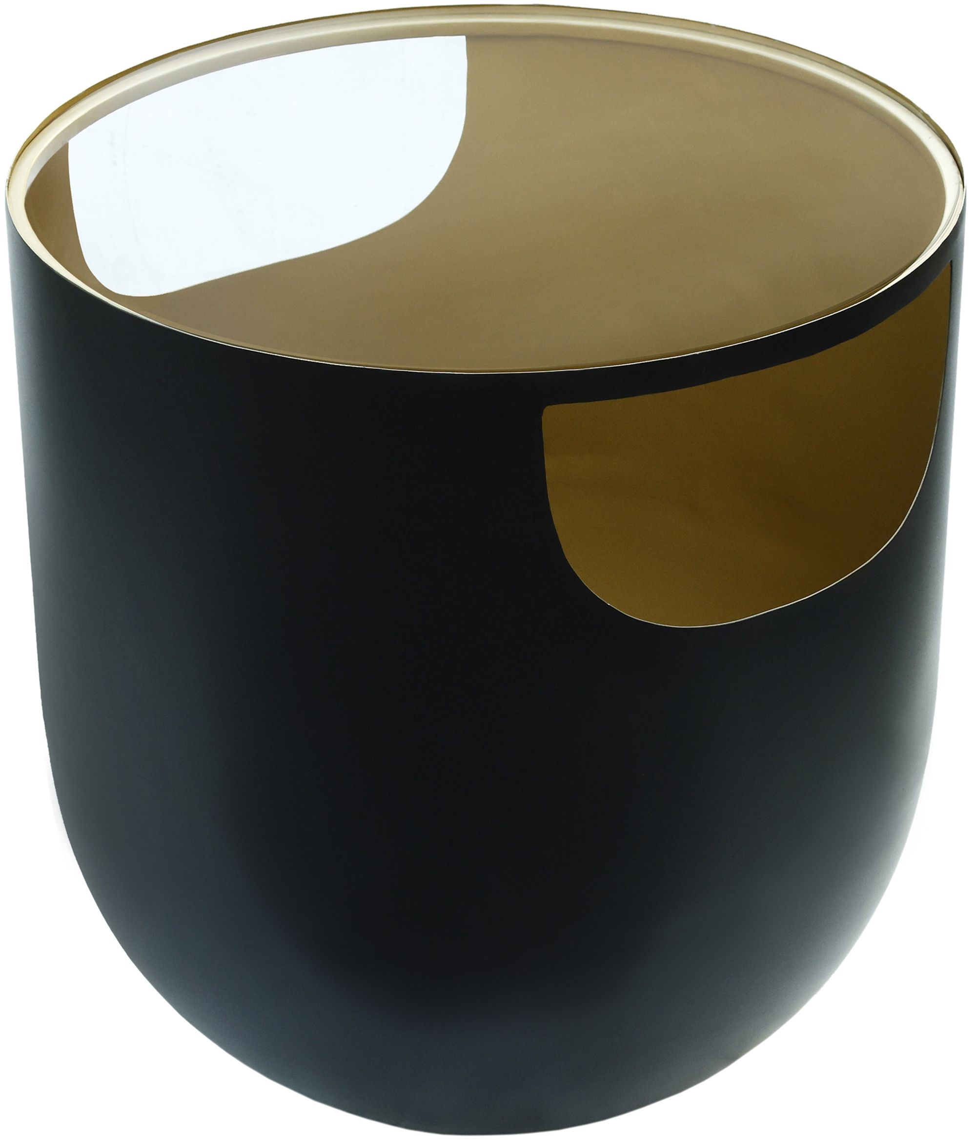Doma 20" Round Glass Coffee Table with Metal Base