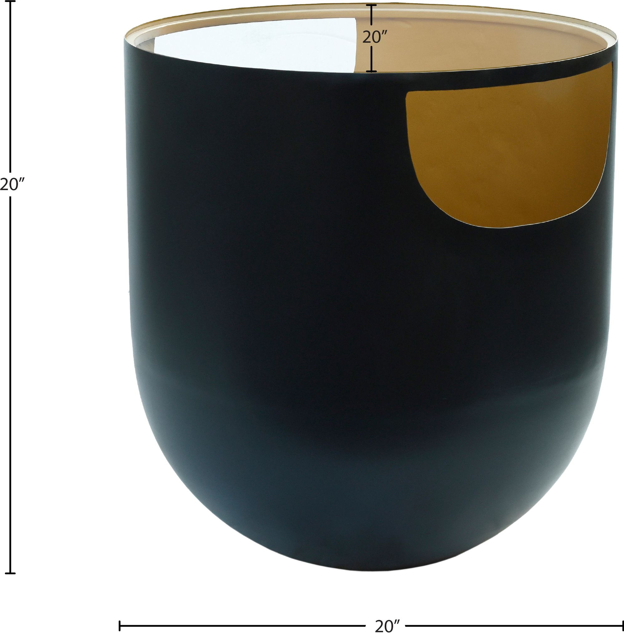 Doma 20" Round Glass Coffee Table with Metal Base