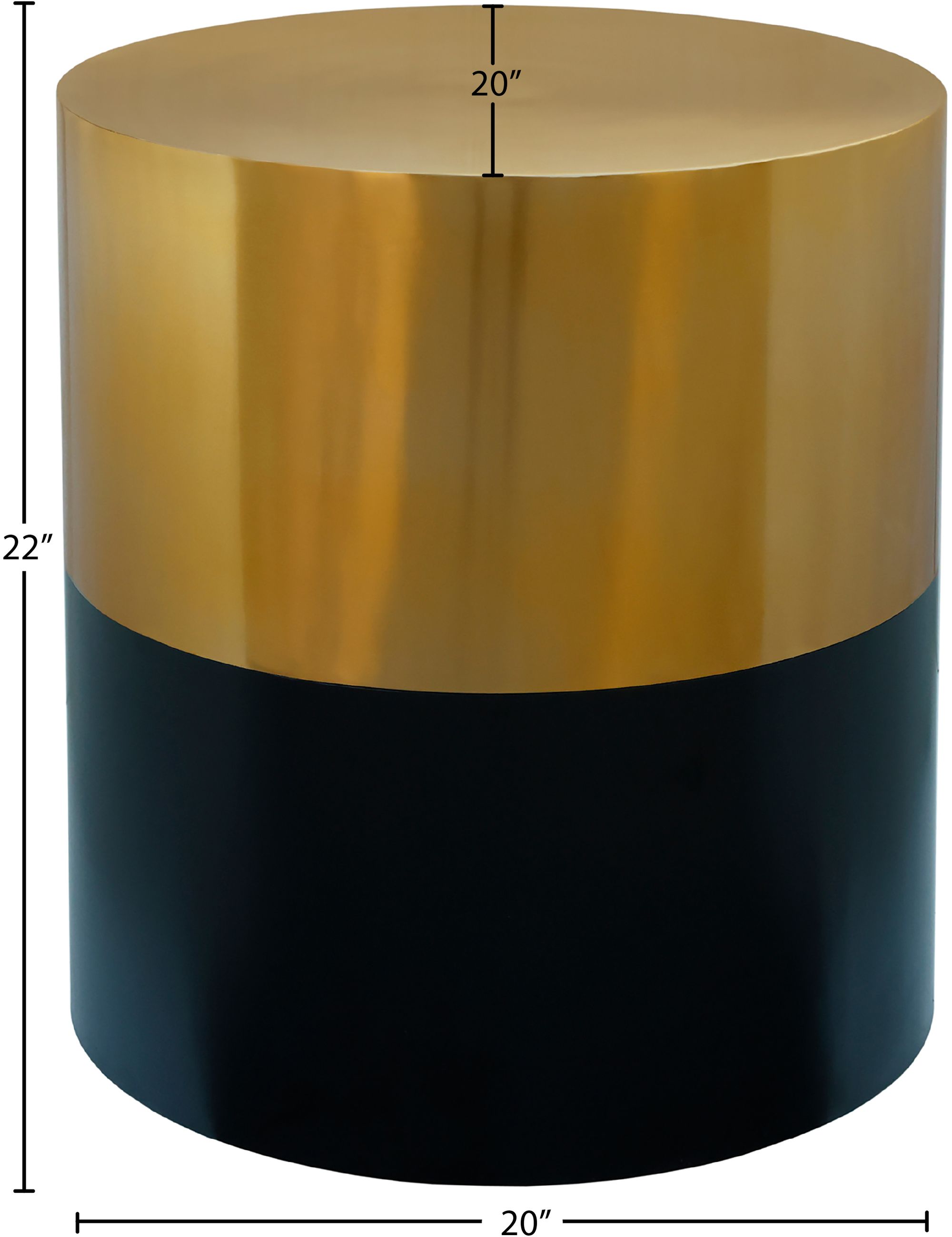 Sun 20" Round Metal End Table