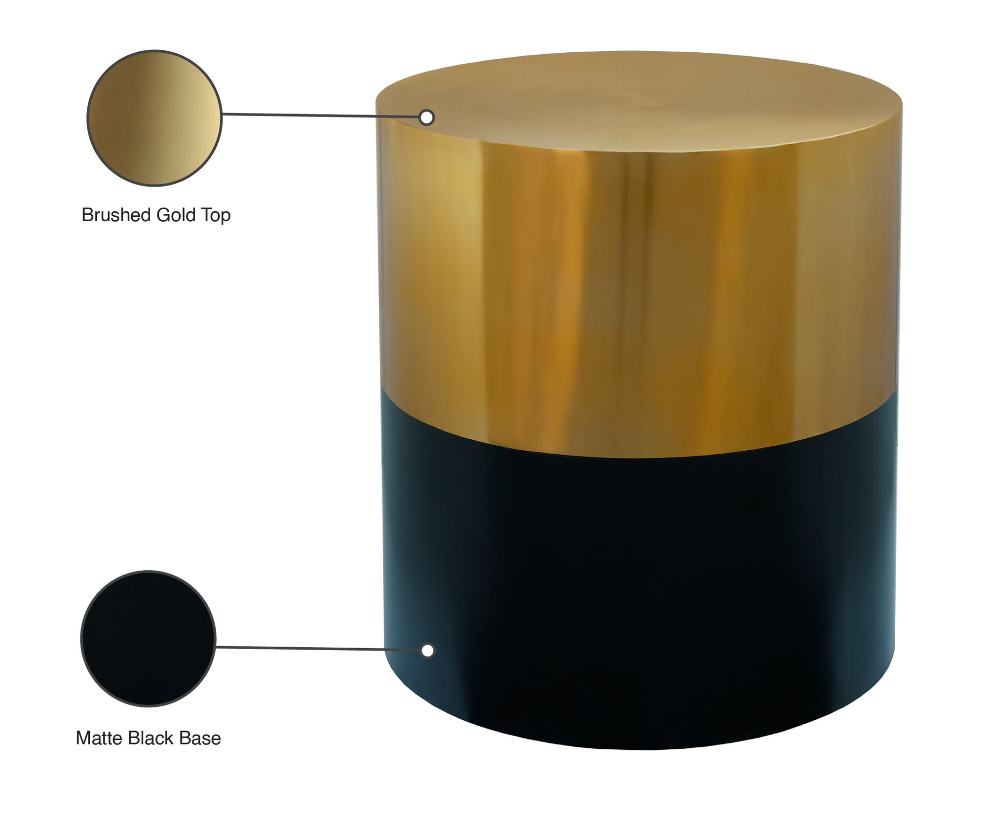 Sun 20" Round Metal End Table
