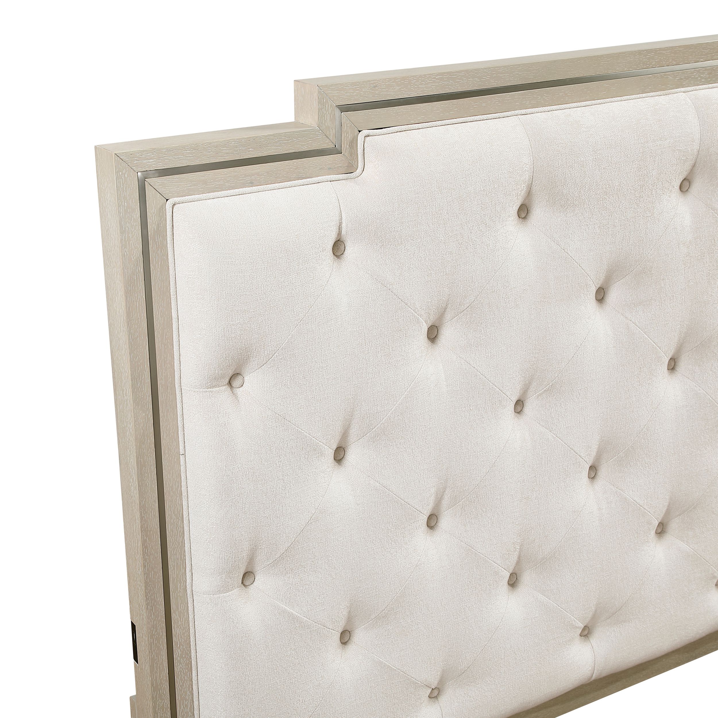 Genoa Chenille/Wood Eastern King Storage Platform Bed