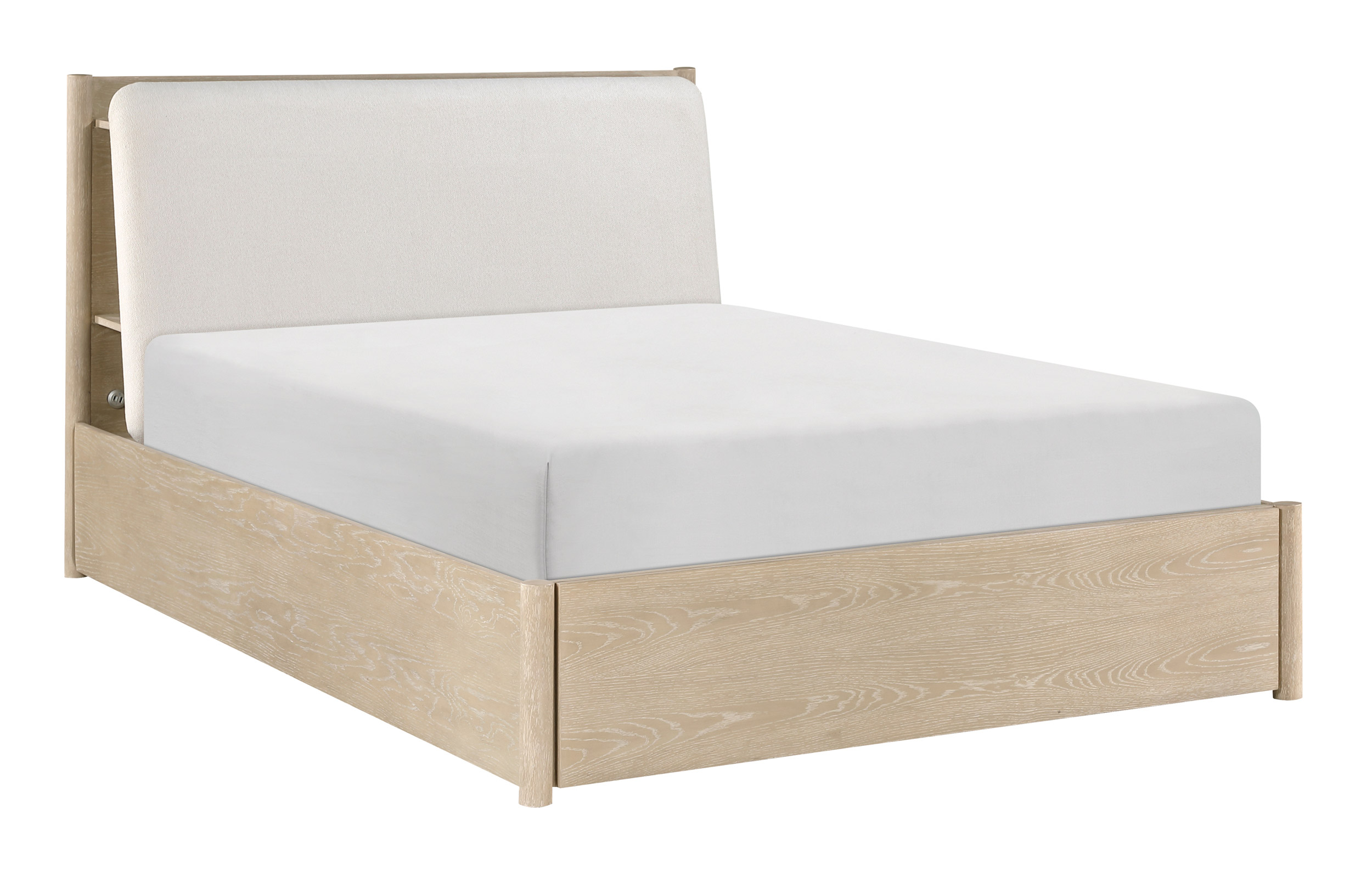 Matteo Polyester/Wood Storage Platform Bedroom Set