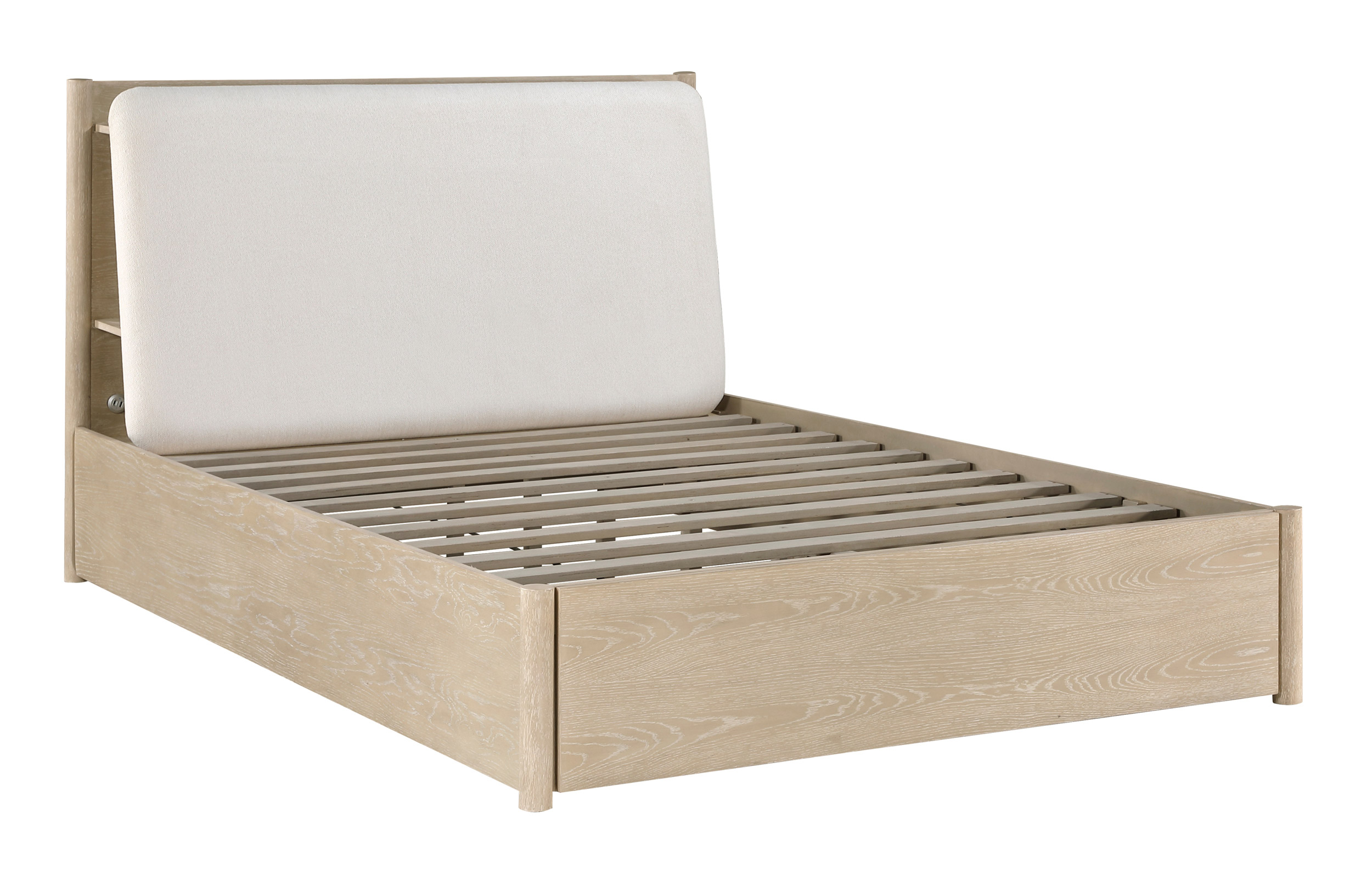 Matteo Polyester/Wood Storage Eastern King Platform Bed