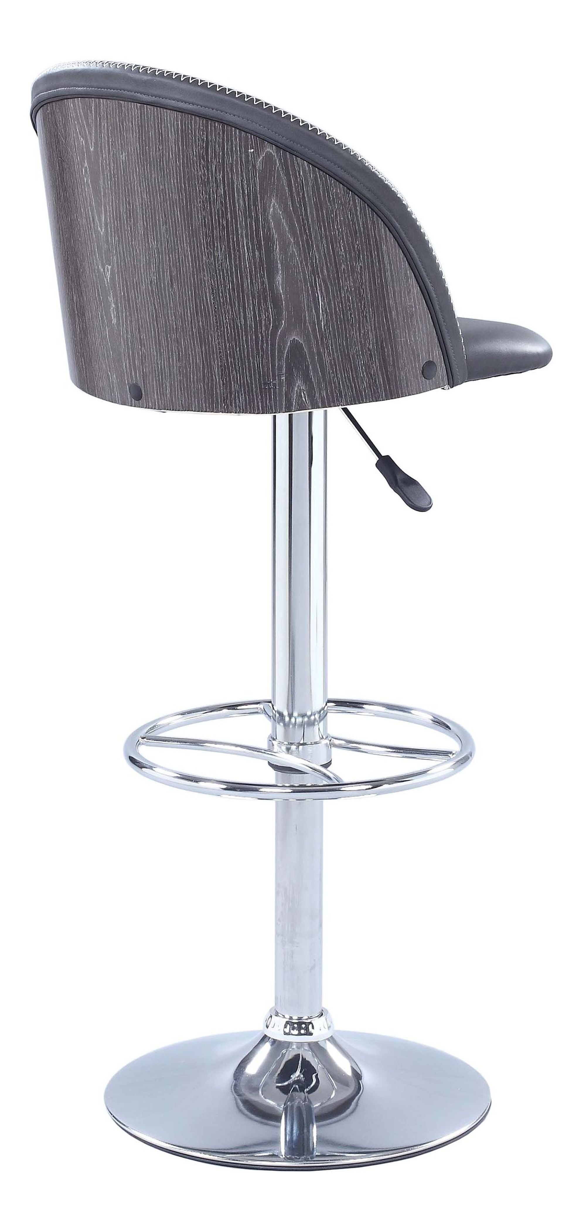 1313 Pneumatic Rounded Back Adjustable Swivel PU Stool