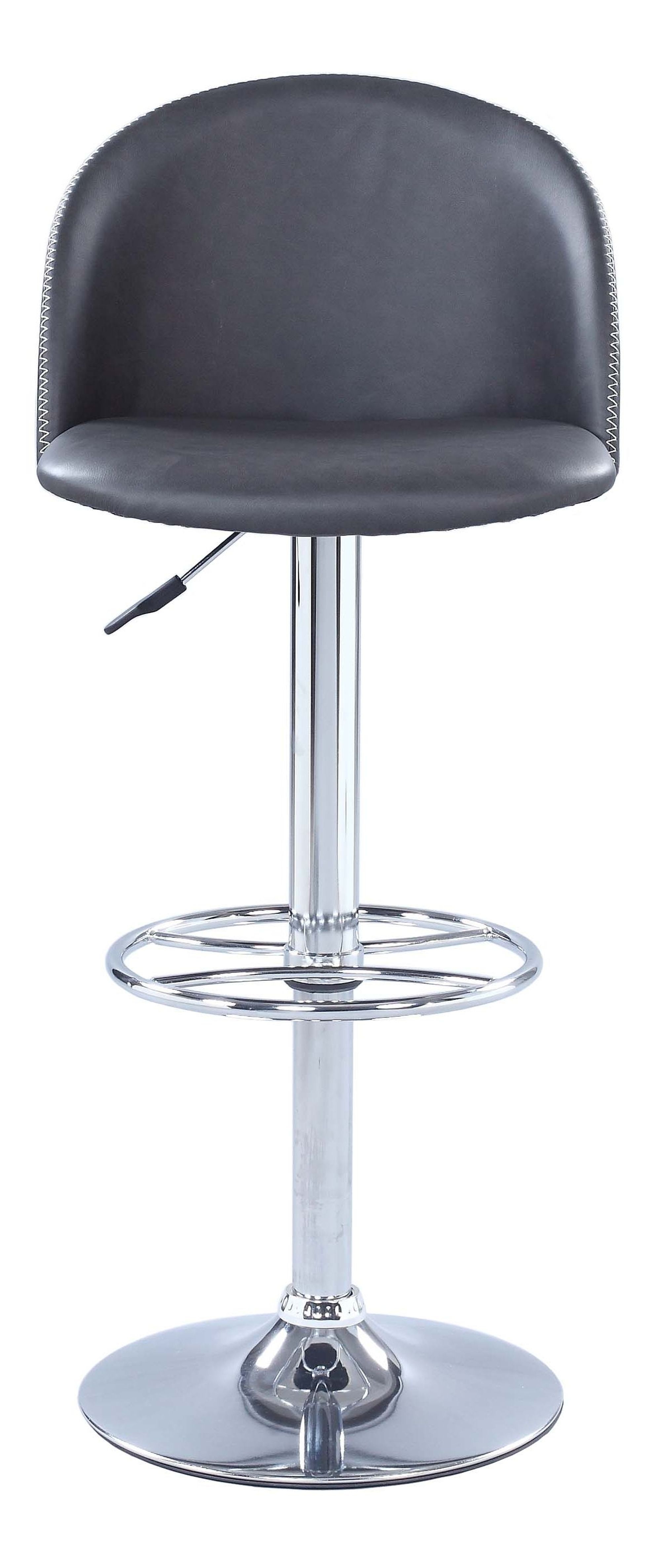1313 Pneumatic Rounded Back Adjustable Swivel PU Stool