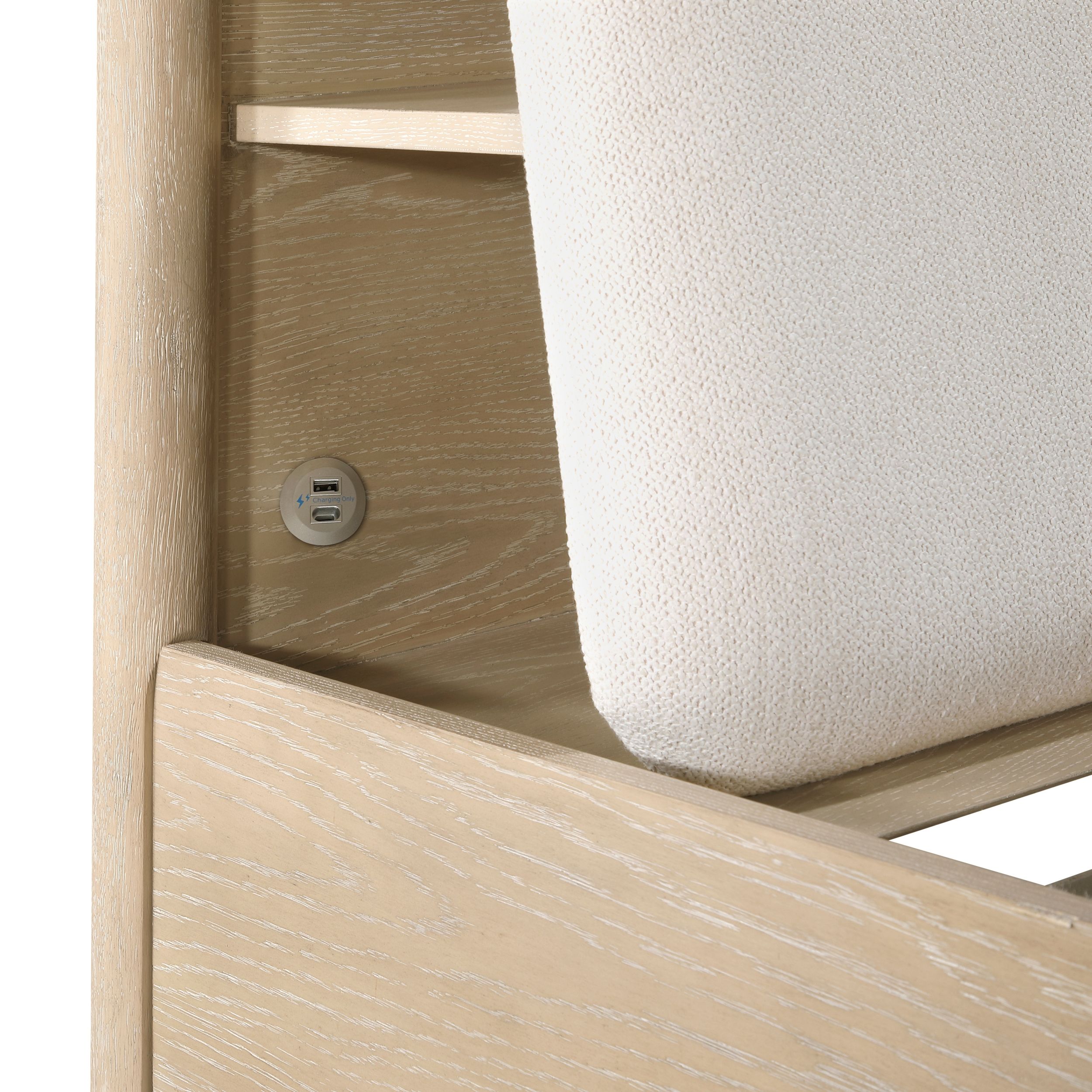 Matteo Polyester/Wood Storage Platform Bedroom Set