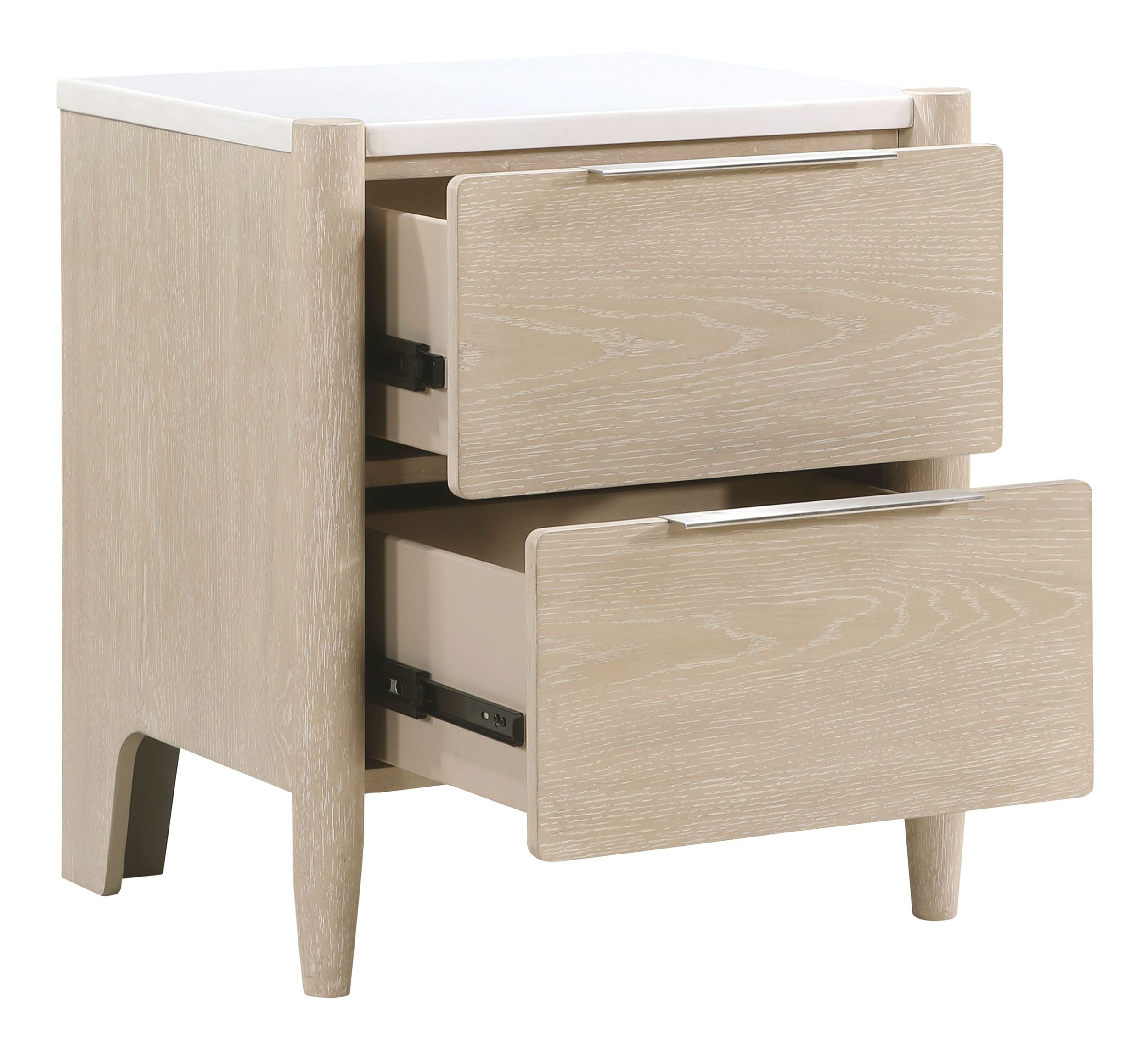 Matteo Marble/Wood 2-Drawer Night Stand
