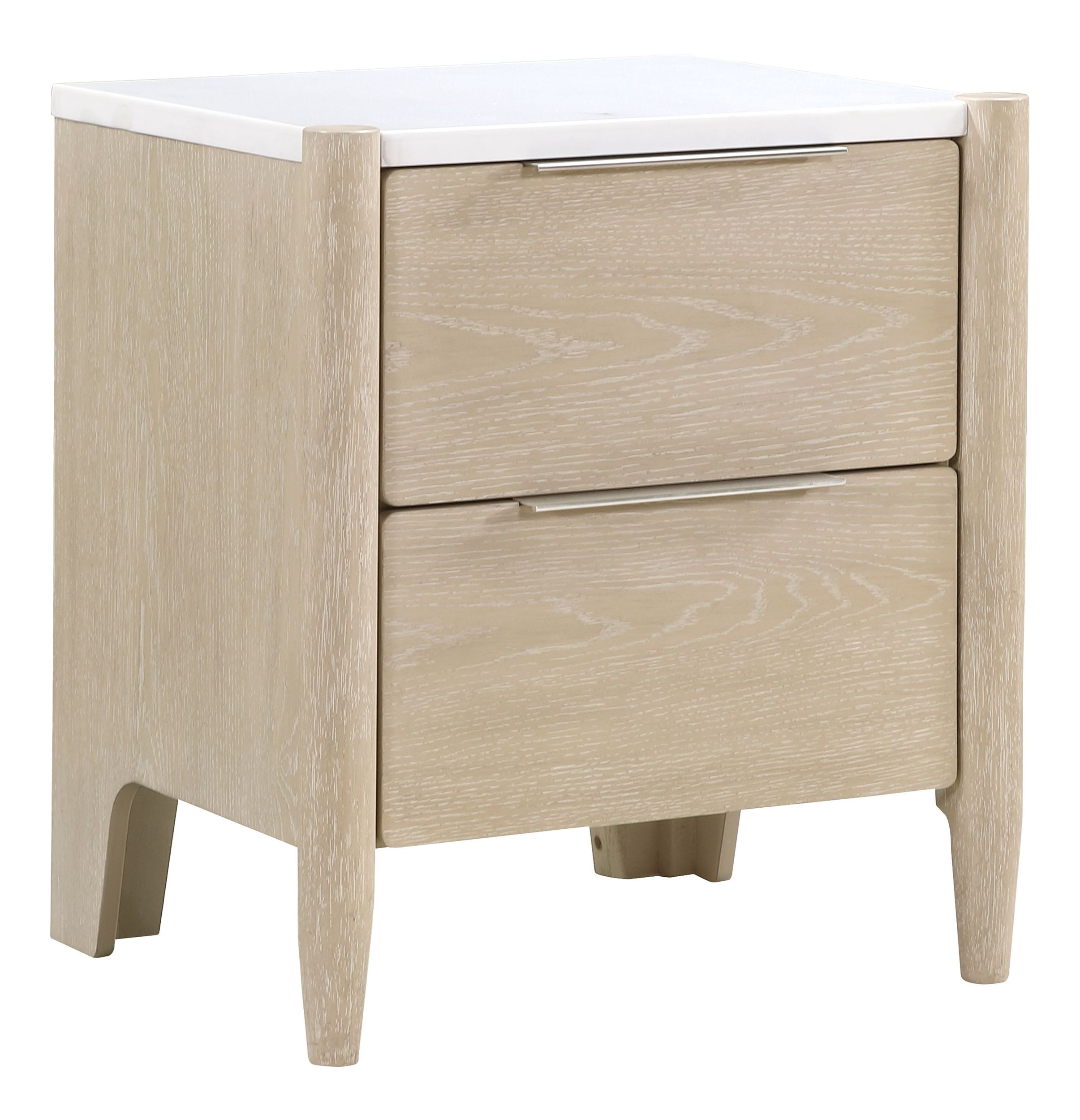 Matteo Marble/Wood 2-Drawer Night Stand