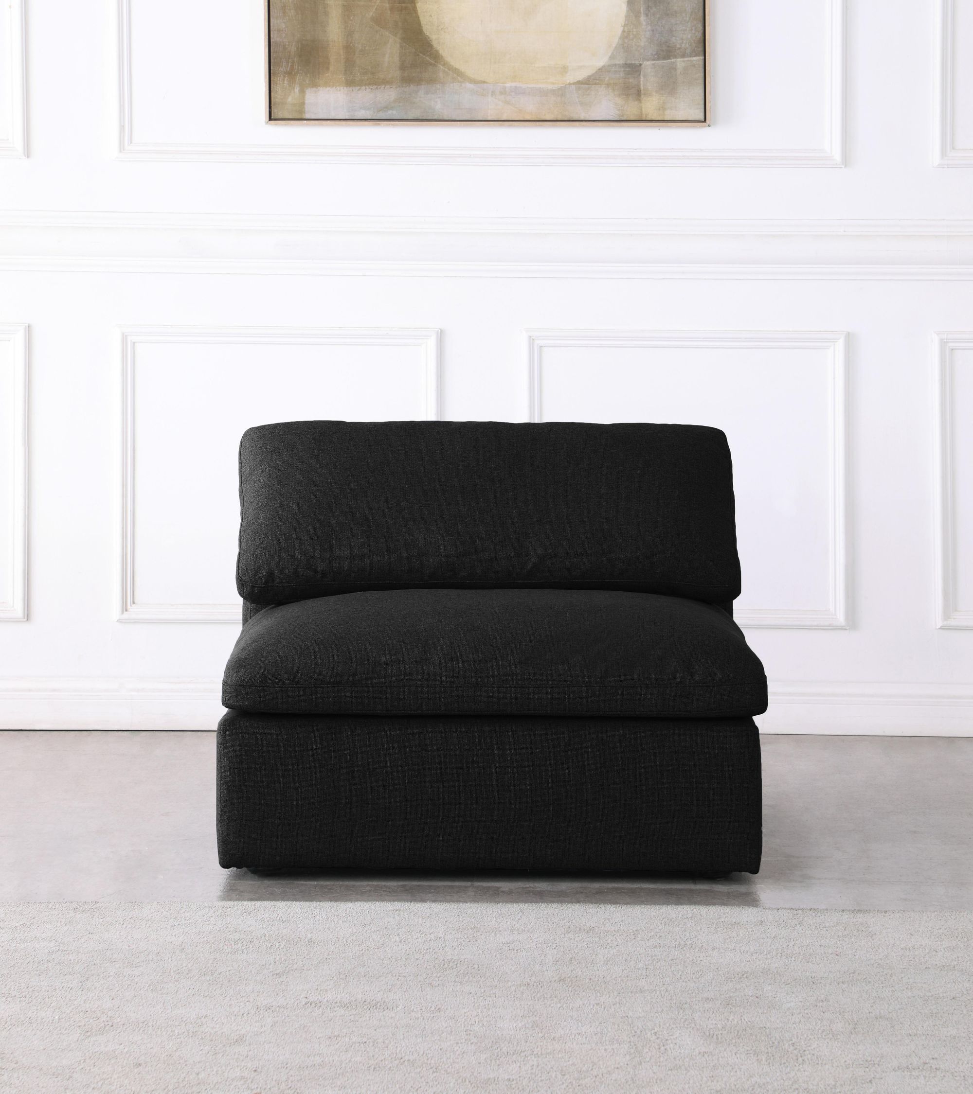Serene Linen Fabric Deluxe Comfort Armless Chair