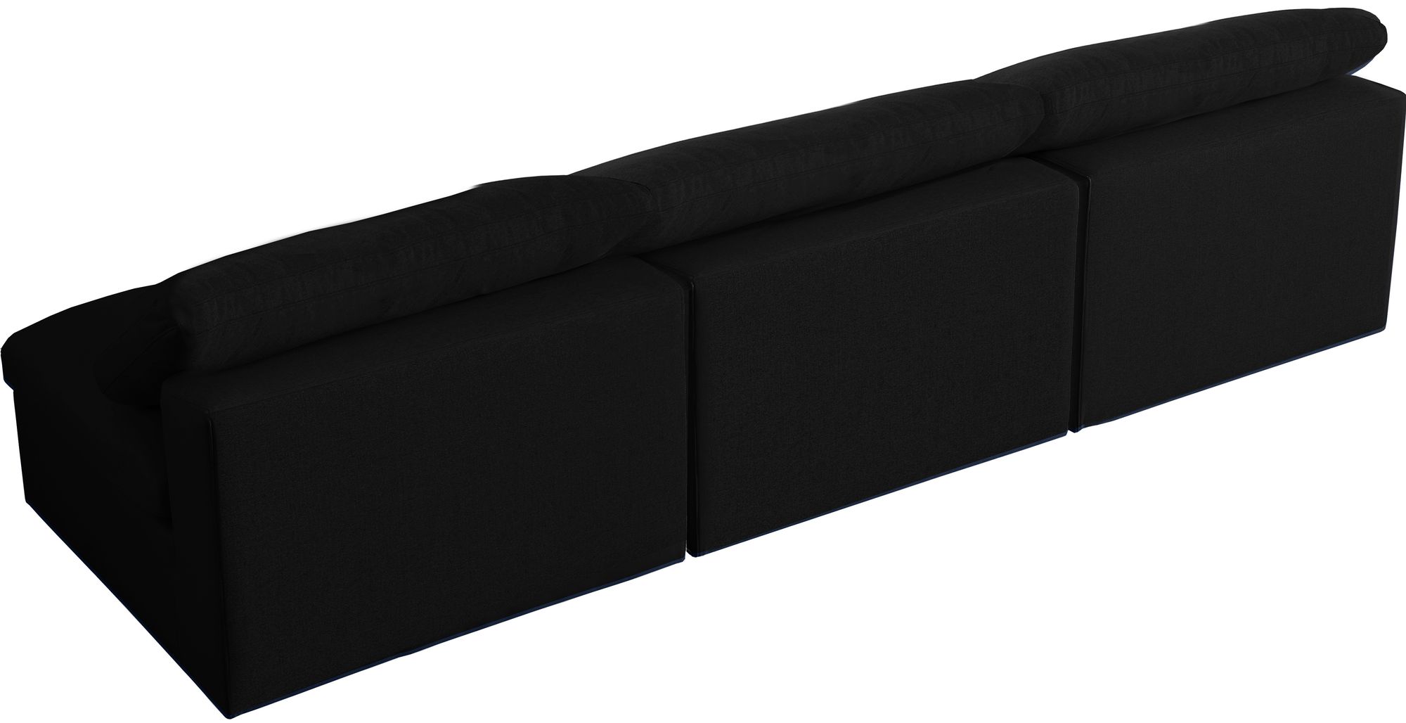 Serene 117" Linen Fabric Deluxe Comfort Modular Armless Sofa
