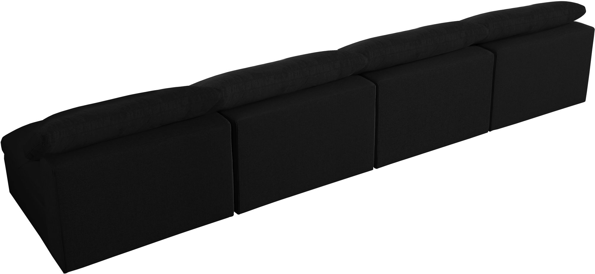 Serene 156" Linen Fabric Deluxe Comfort Modular Armless Sofa
