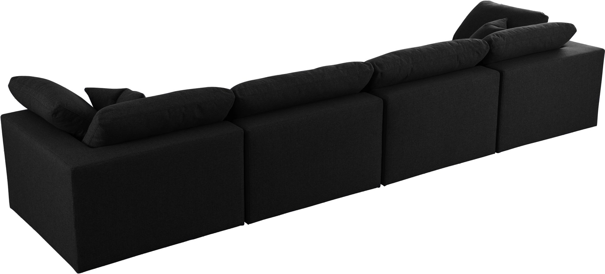 Serene 158" Linen Fabric Deluxe Comfort Modular Sofa
