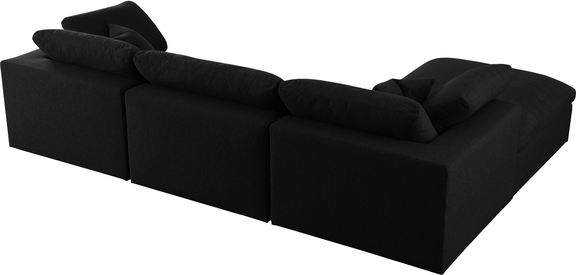 Serene 119" 4-Piece Linen Fabric Deluxe Comfort Modular Corner Sectional