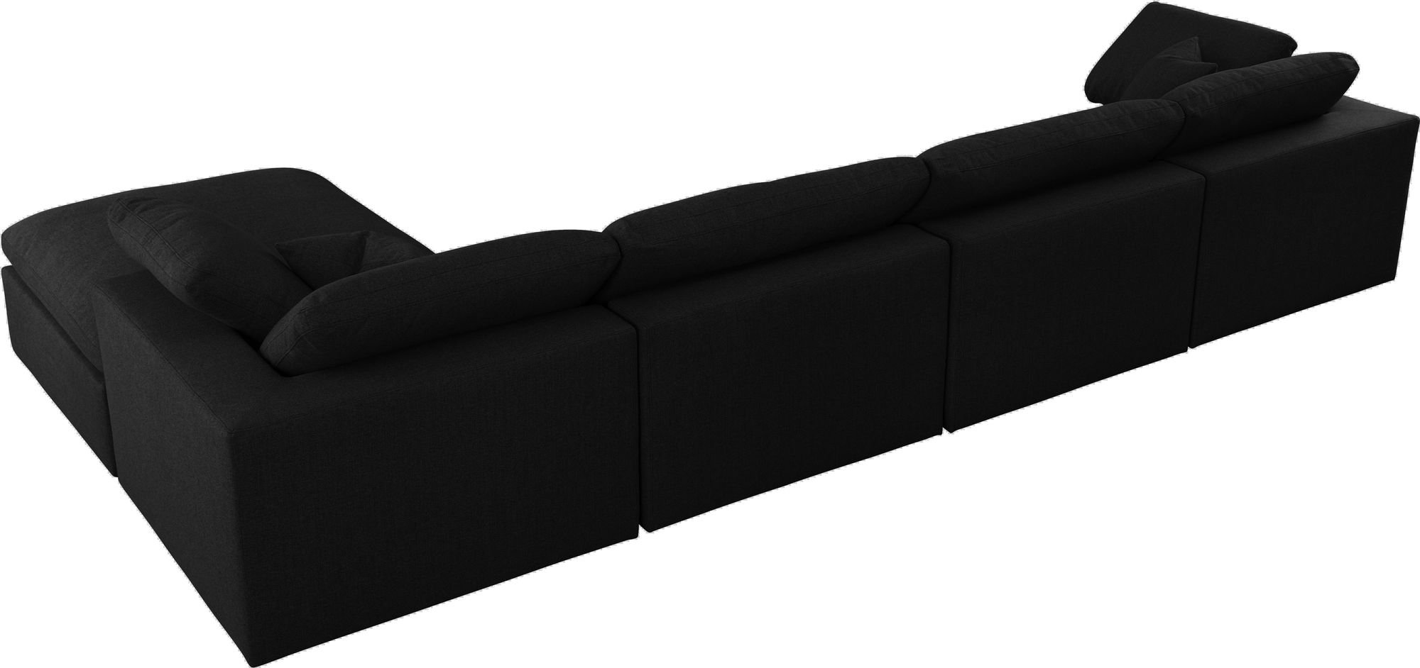 Serene 158" 5-Piece Linen Fabric Deluxe Comfort Modular Sectional