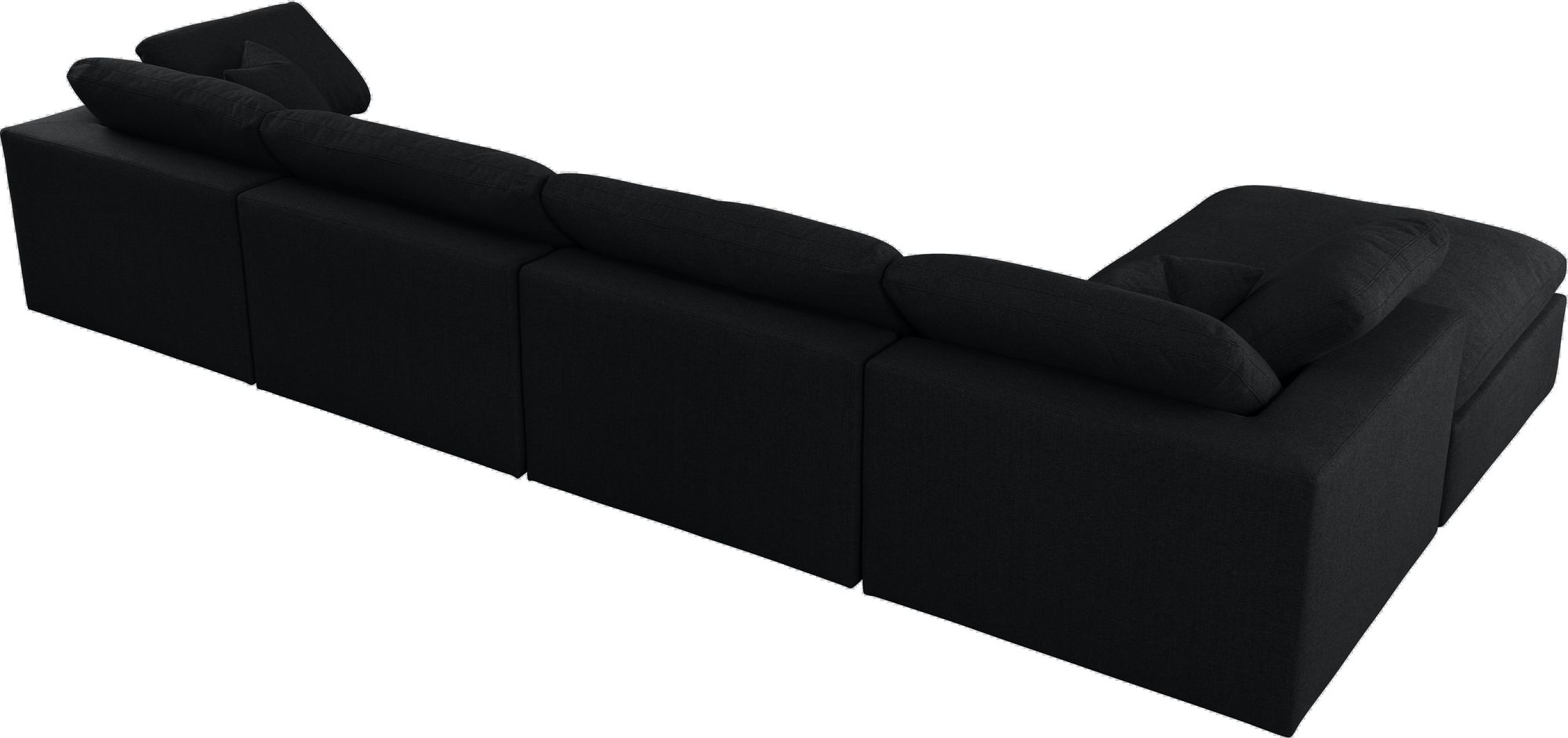 Serene 158" 5-Piece Linen Fabric Deluxe Comfort Modular Sectional