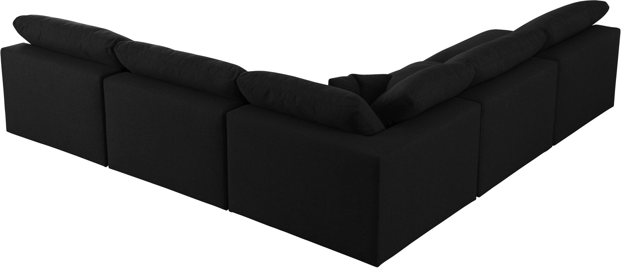 Serene 118" 5-Piece Linen Fabric Deluxe Comfort Modular Armless Sectional