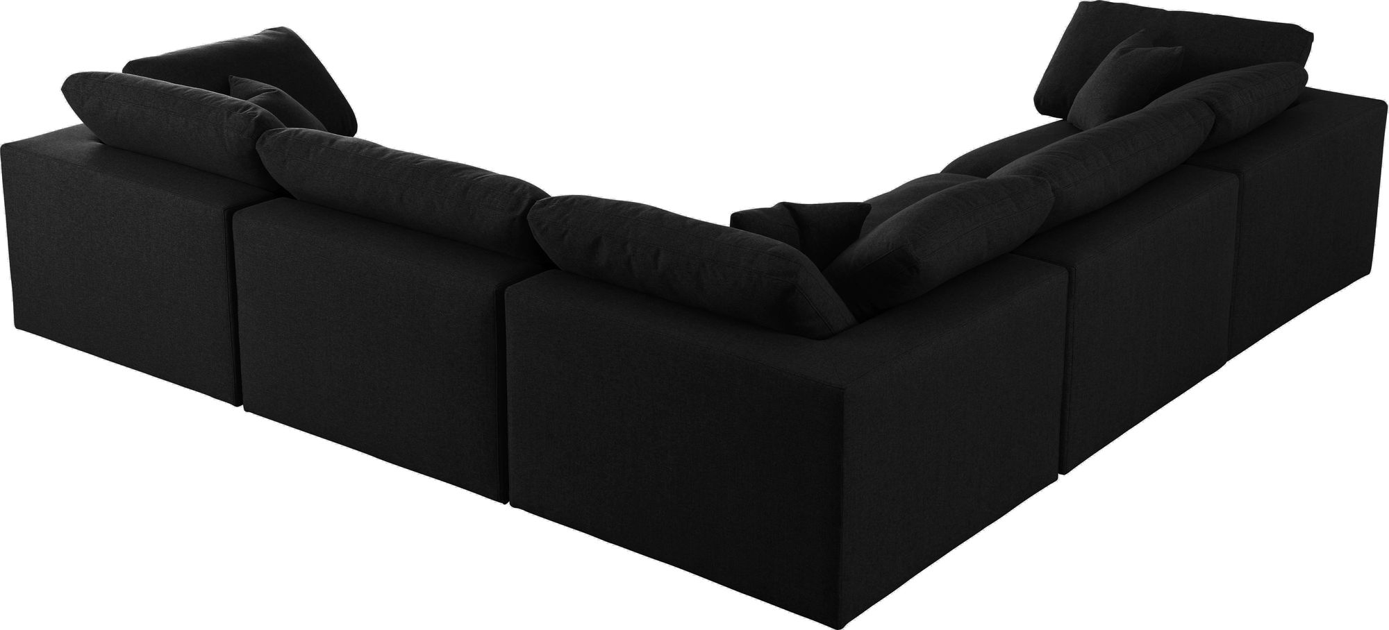 Serene 118" 5-Piece Linen Fabric Deluxe Comfort Modular Sectional