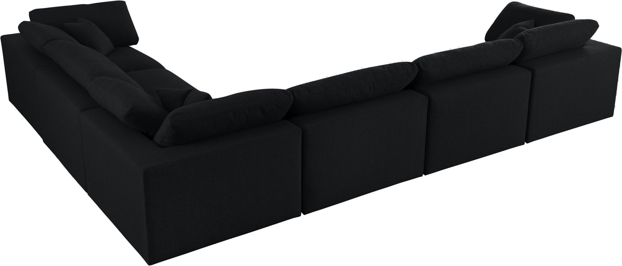 Serene 158" 6-Piece Linen Fabric Deluxe Comfort Modular Corner Sectional