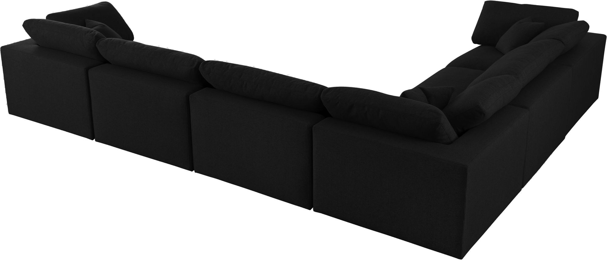 Serene 158" 6-Piece Linen Fabric Deluxe Comfort Modular Corner Sectional