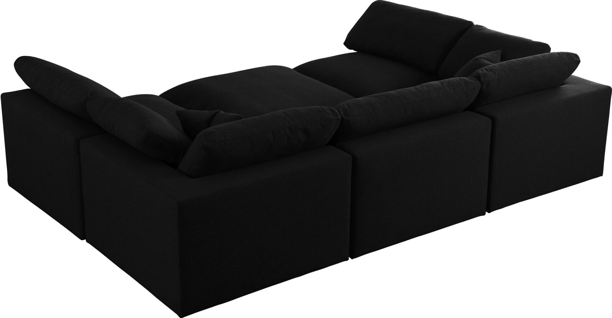 Serene 119" 6-Piece Linen Fabric Deluxe Comfort Modular Sectional