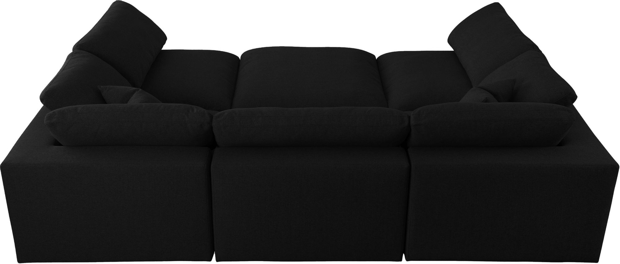 Serene 119" 6-Piece Linen Fabric Deluxe Comfort Modular Sectional
