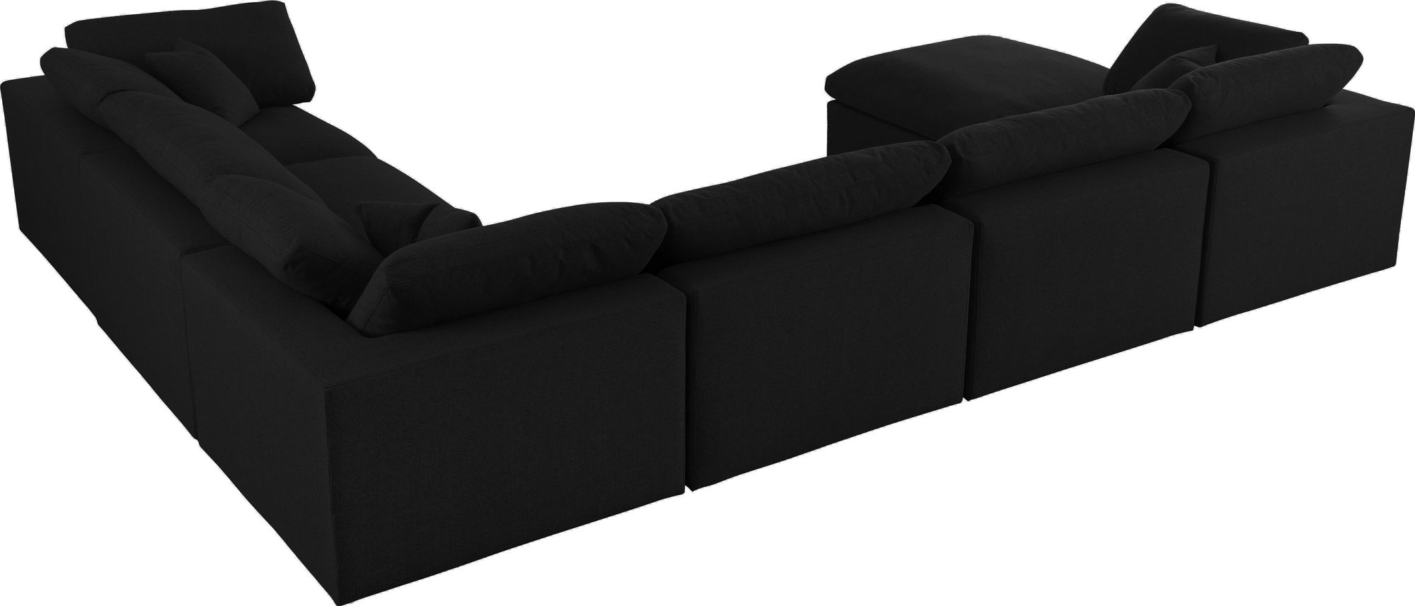 Serene 158" 7-Piece Linen Fabric Deluxe Comfort Modular Sectional