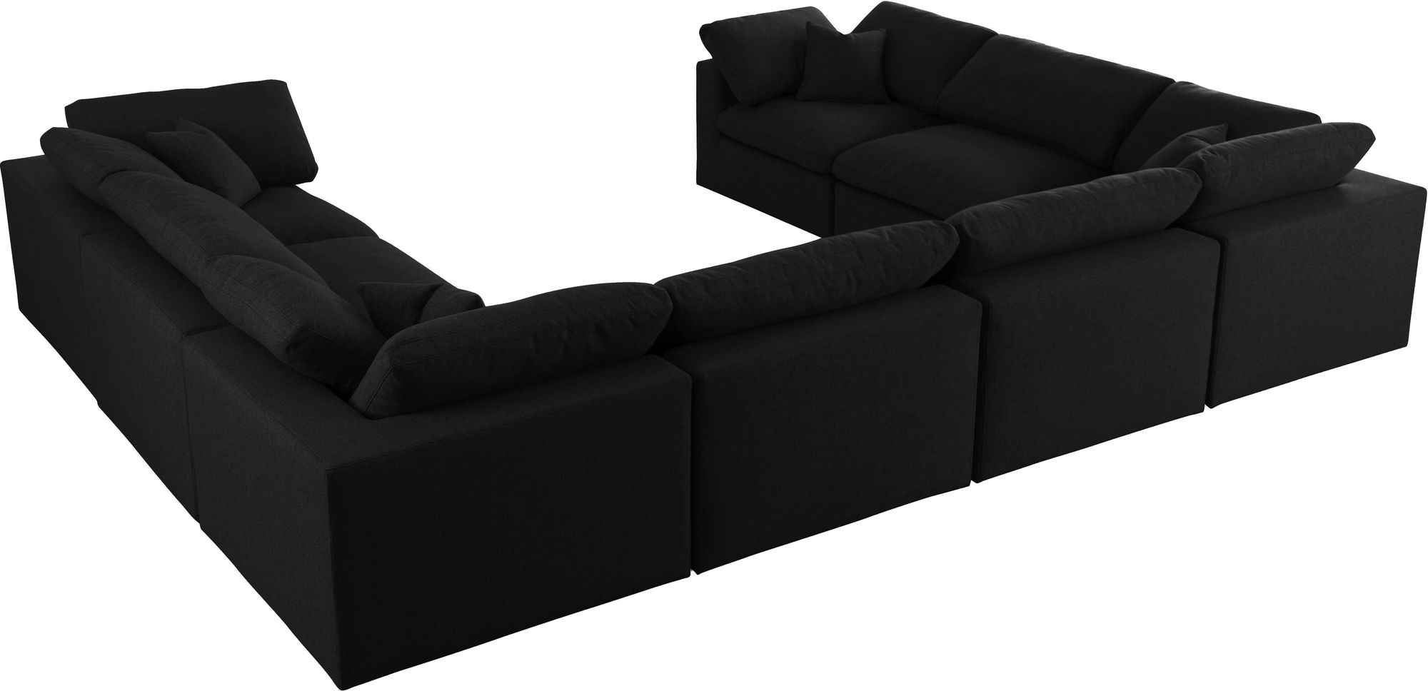 Serene 158" 8-Piece Linen Fabric Deluxe Comfort Modular Sectional