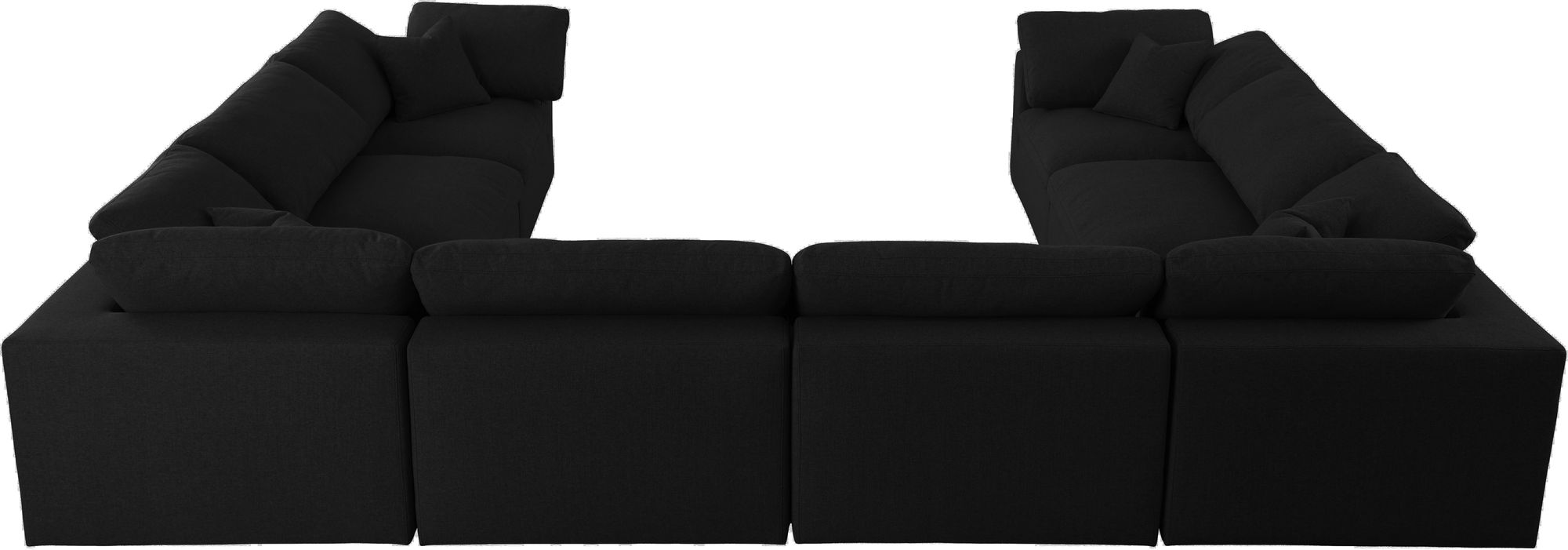 Serene 158" 8-Piece Linen Fabric Deluxe Comfort Modular Sectional